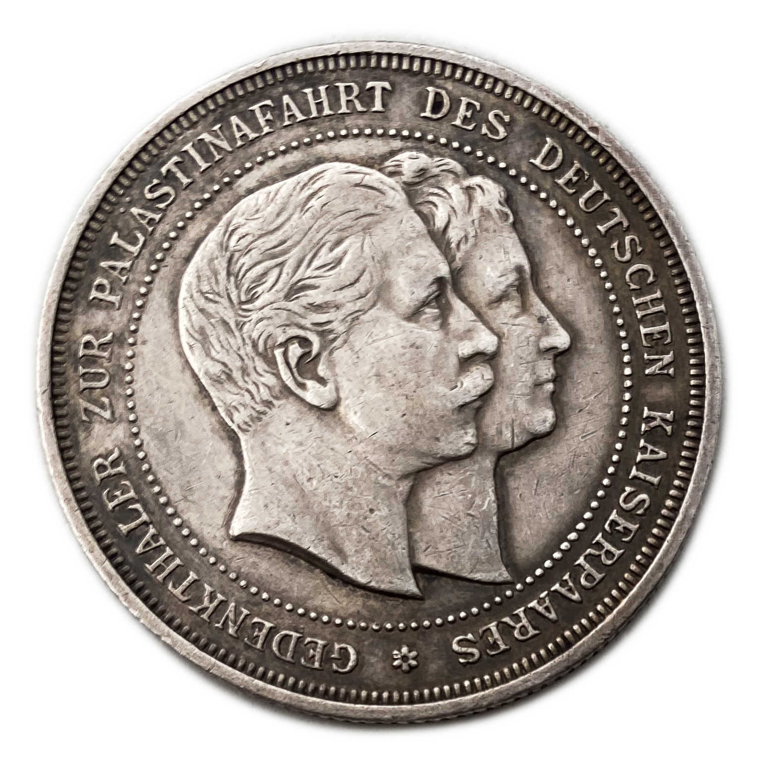 Palestine - Medal Commemorating the Visit of the German Emperor, Wilhelm II to the Land of Israel in 1898 - 14.55 gram - 1 0
