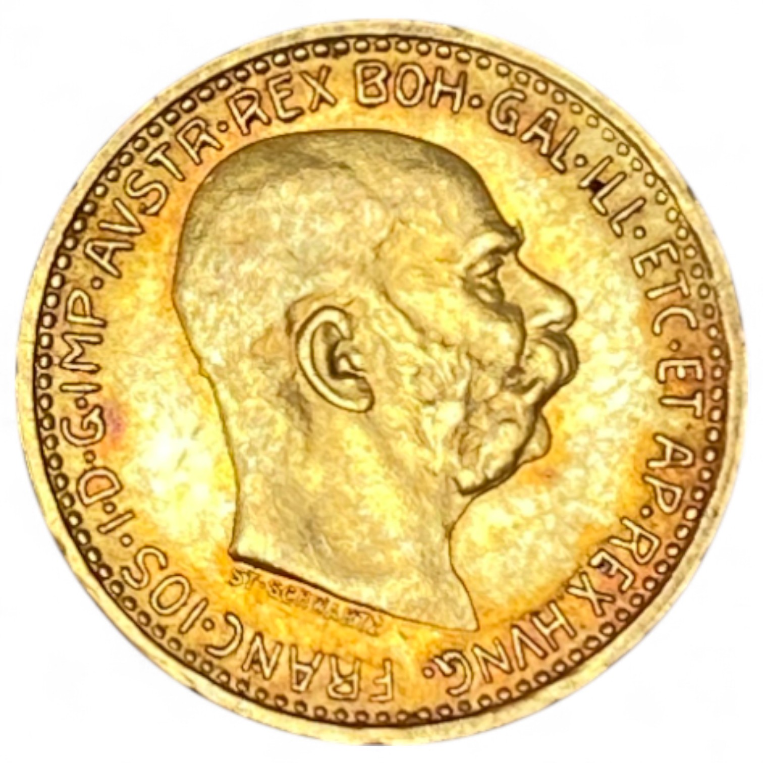 Austria – 10 krona 1911 – AU – gold 900, 19 mm, 3.39 g - 1 1