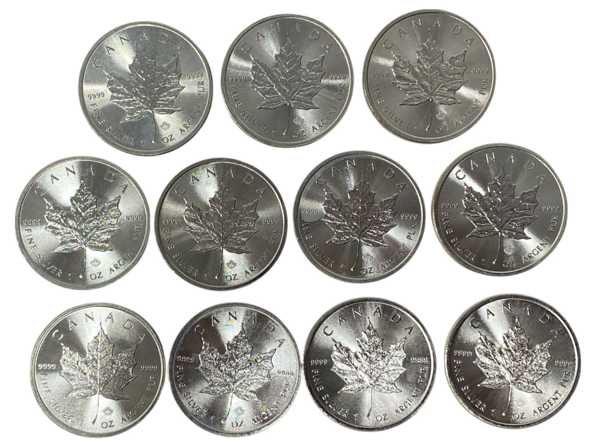 Canada - Lot of 11 coins, 5 Dollars 2014 - UNC - Silver 999, 31.1g, 38mm - 1 1