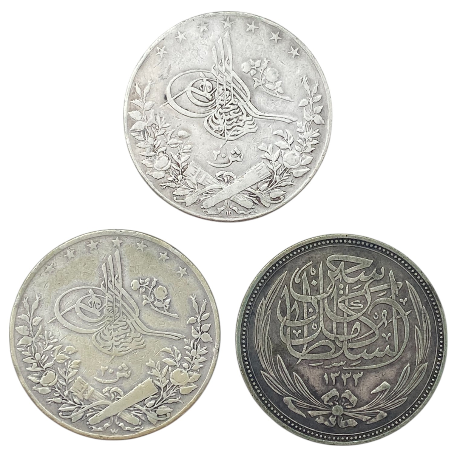 Egypt - Collection of 19 different coins, different conditions and years. Some made of silver - 1 8
