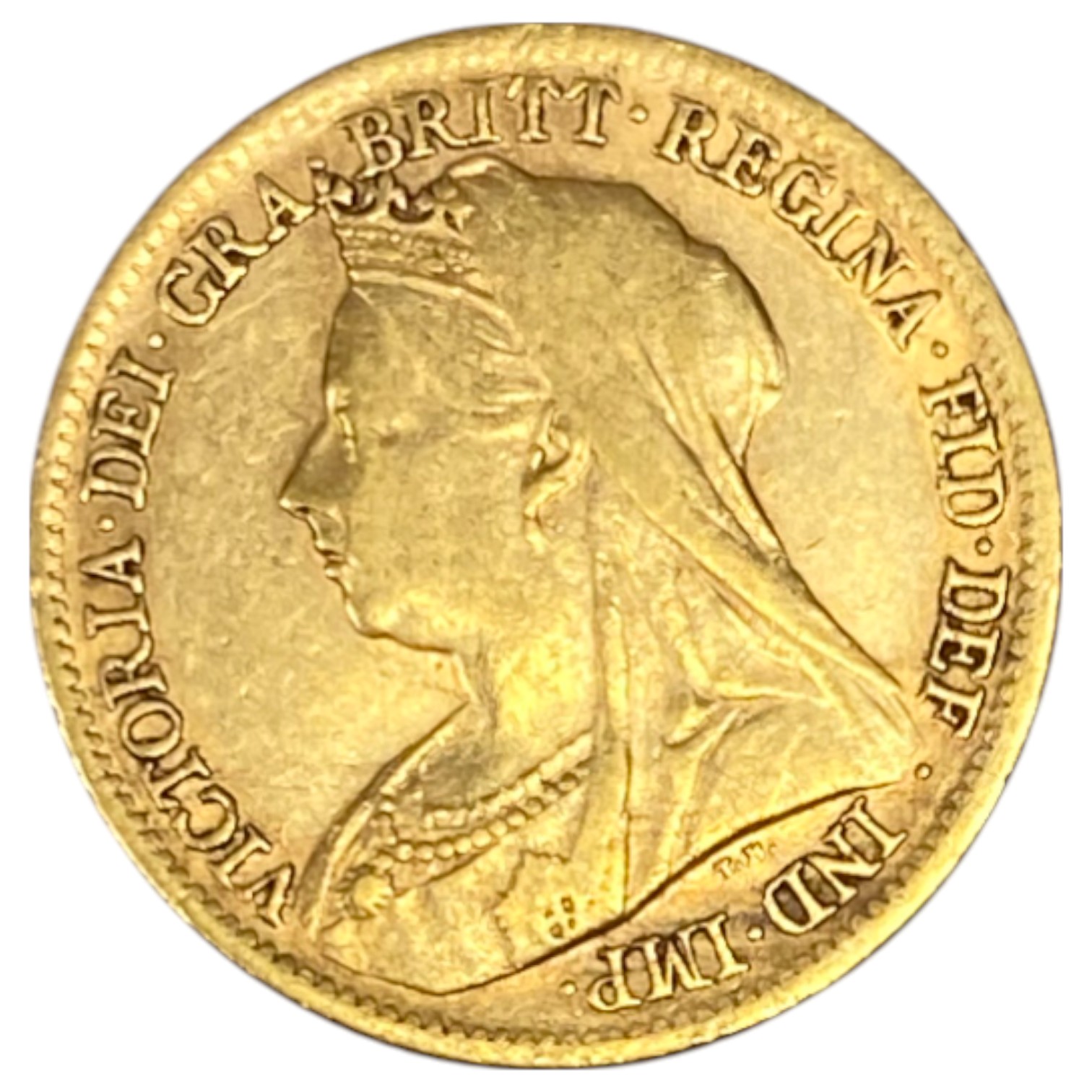 England (Great Britain) – 1/2 Sovereign 1900 – Victoria – Gold 917, 3.99g, 19.3mm - 1 1