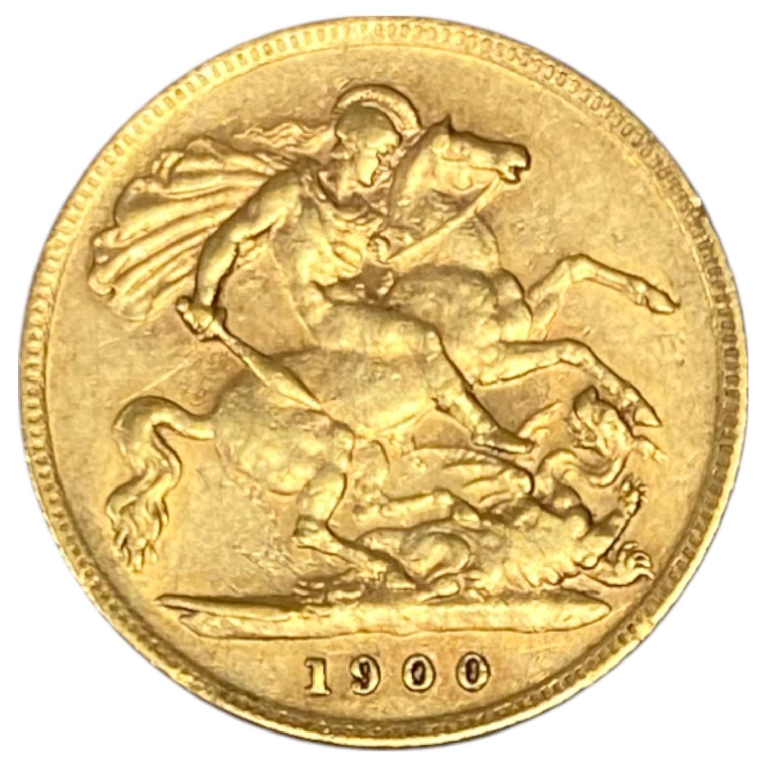 England (Great Britain) – 1/2 Sovereign 1900 – Victoria – Gold 917, 3.99g, 19.3mm - 1 0