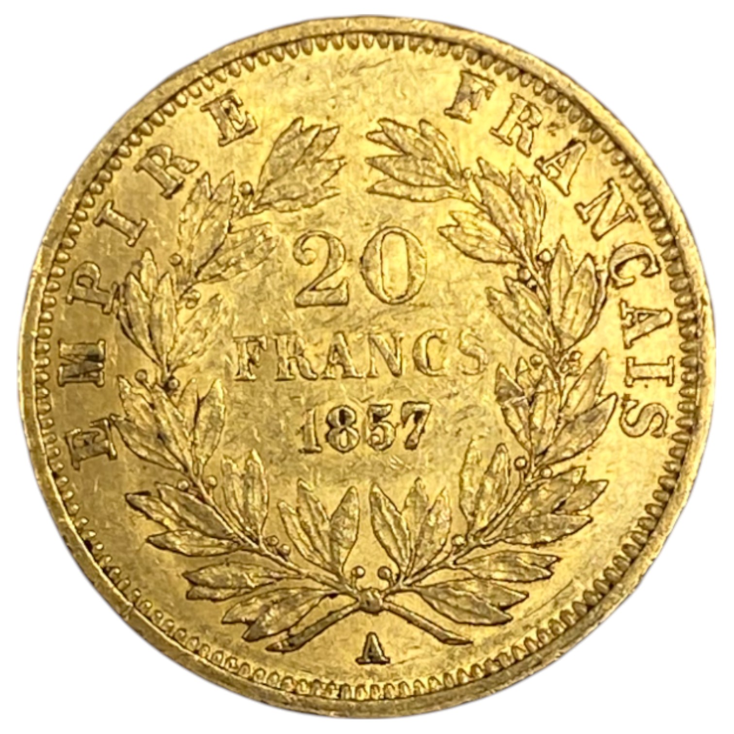 France - 20 Francs 1857 - VF-XF - Napoleon III - Gold 900, 6.45g, 22mm - 1 0