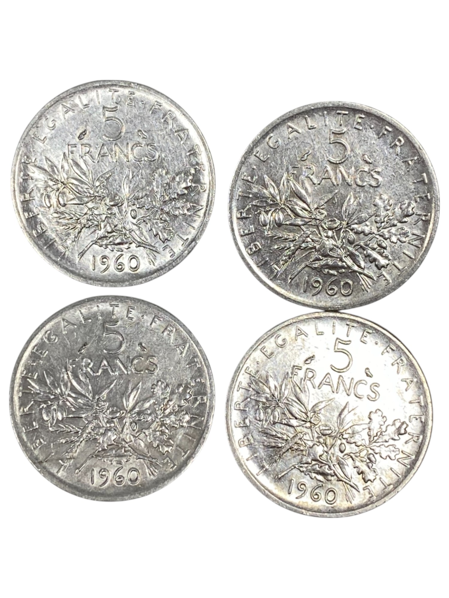 France - Lot of 16 French silver coins, net weight of silver is 214.3g - 1 4