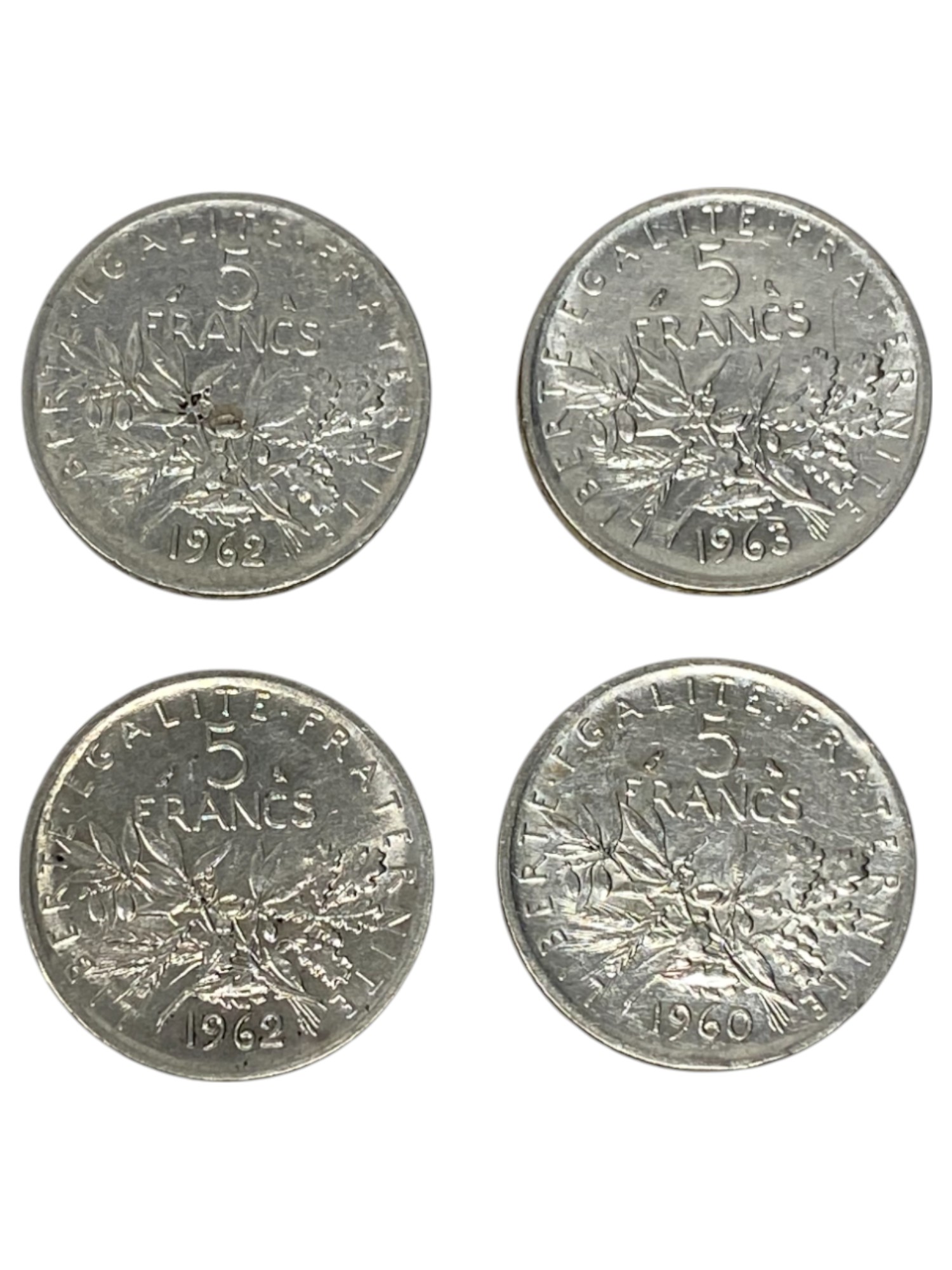 France - Lot of 16 French silver coins, net weight of silver is 214.3g - 1 8
