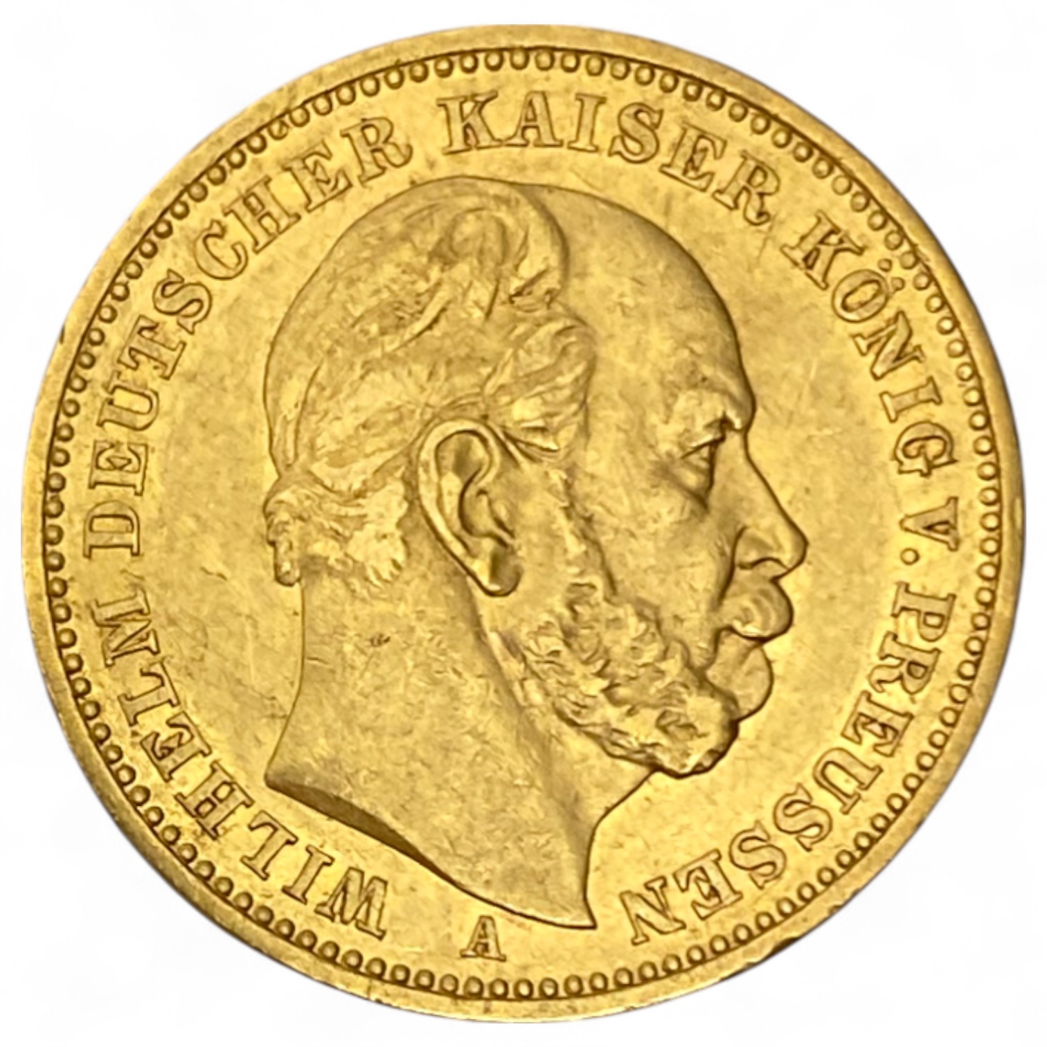 Germany / Prussia – 20 Mark 1884 – Wilhelm I – Gold 900, 7.95g, 22mm - 1 1