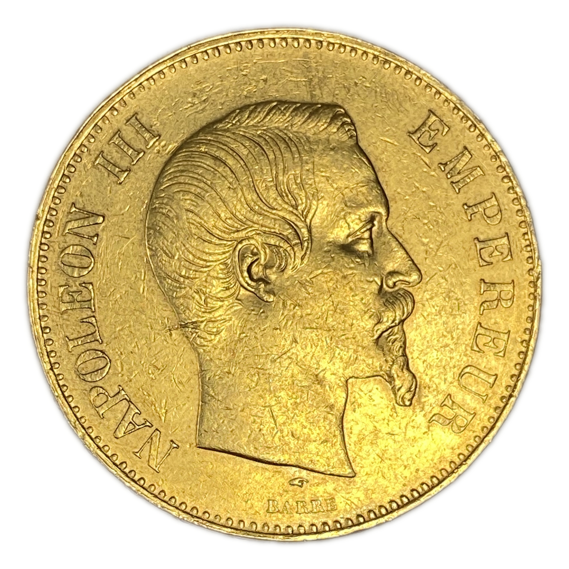 France - 100 Francs 1857 A - Napoleon III - Gold 900, 32.25g, 37mm - 1 1