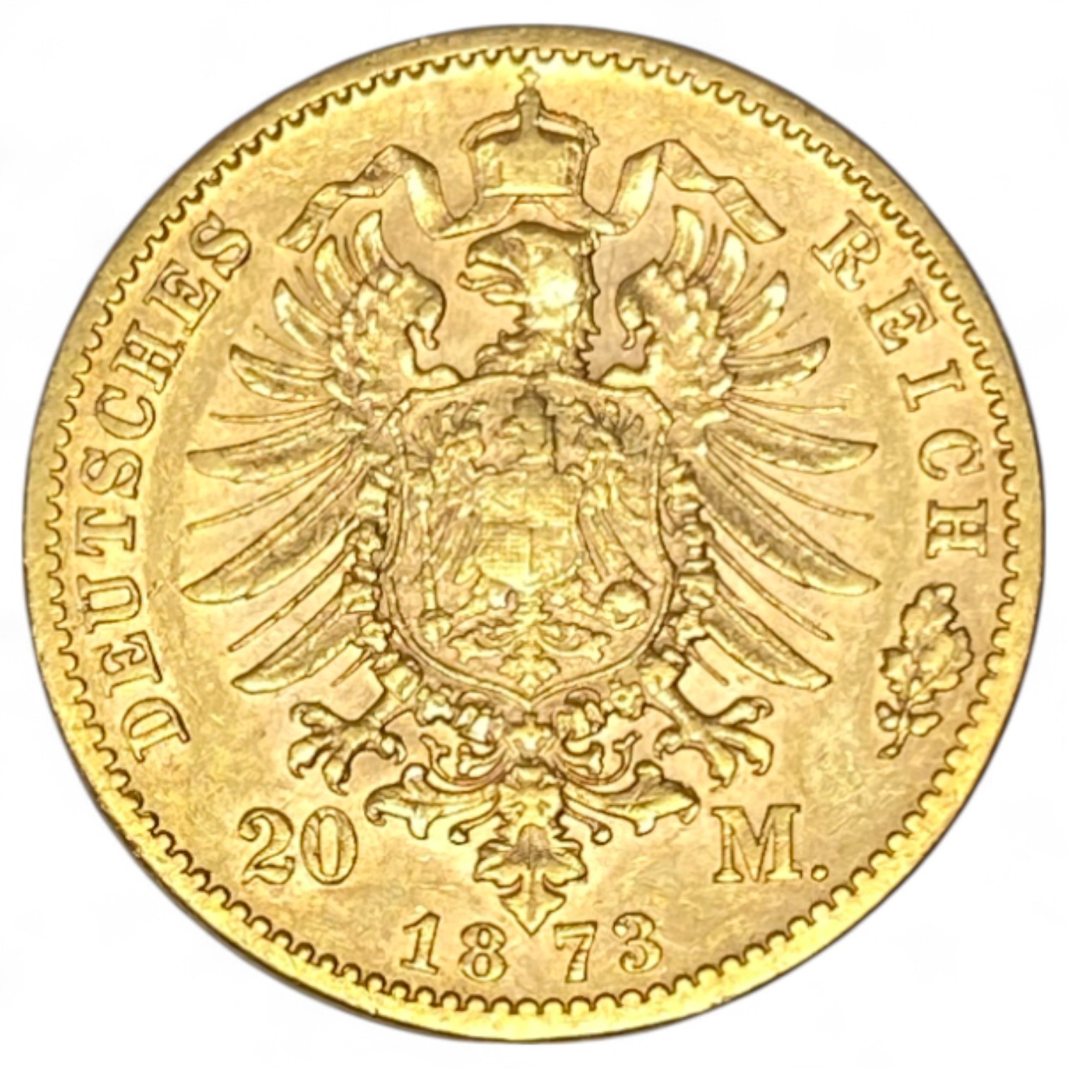 Germany / Prussia – 20 Mark 1873 – Wilhelm I – Gold 900, 7.95g, 22mm - 1 0