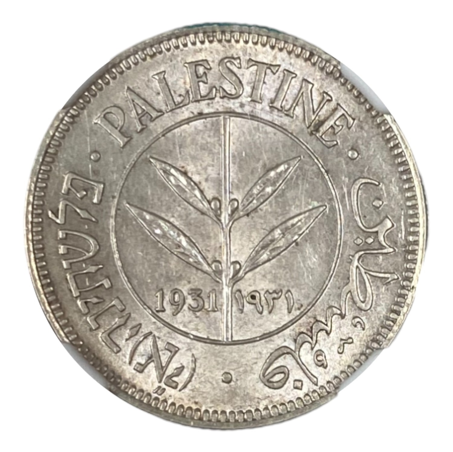 Palestine – 50 Mils 1931 – NGC 62 – UNC – Rare - 1 0