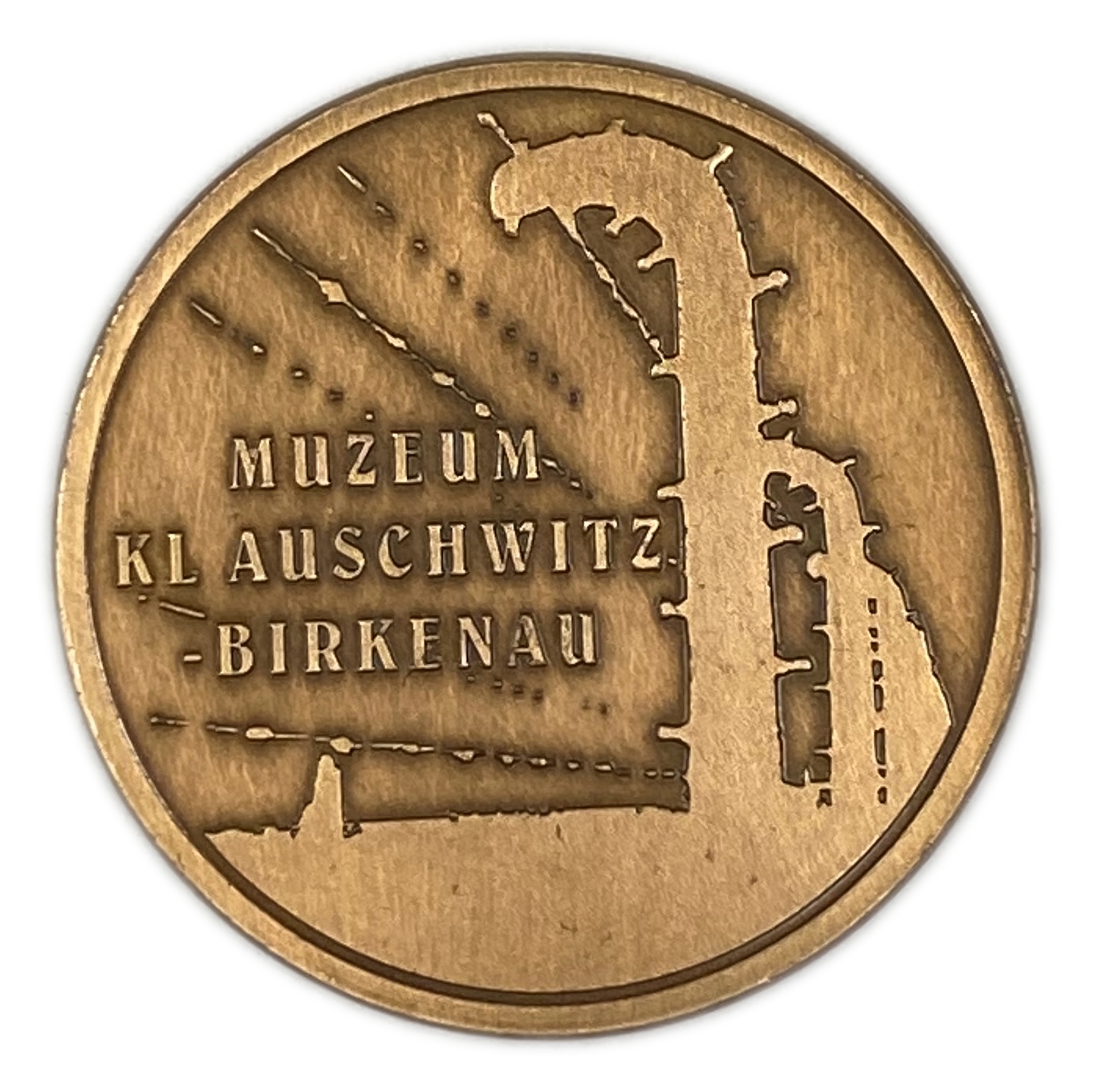 Judaica / Zionism - Souvenir Token from Visit to Auschwitz-Birkenau Museum - 1 1