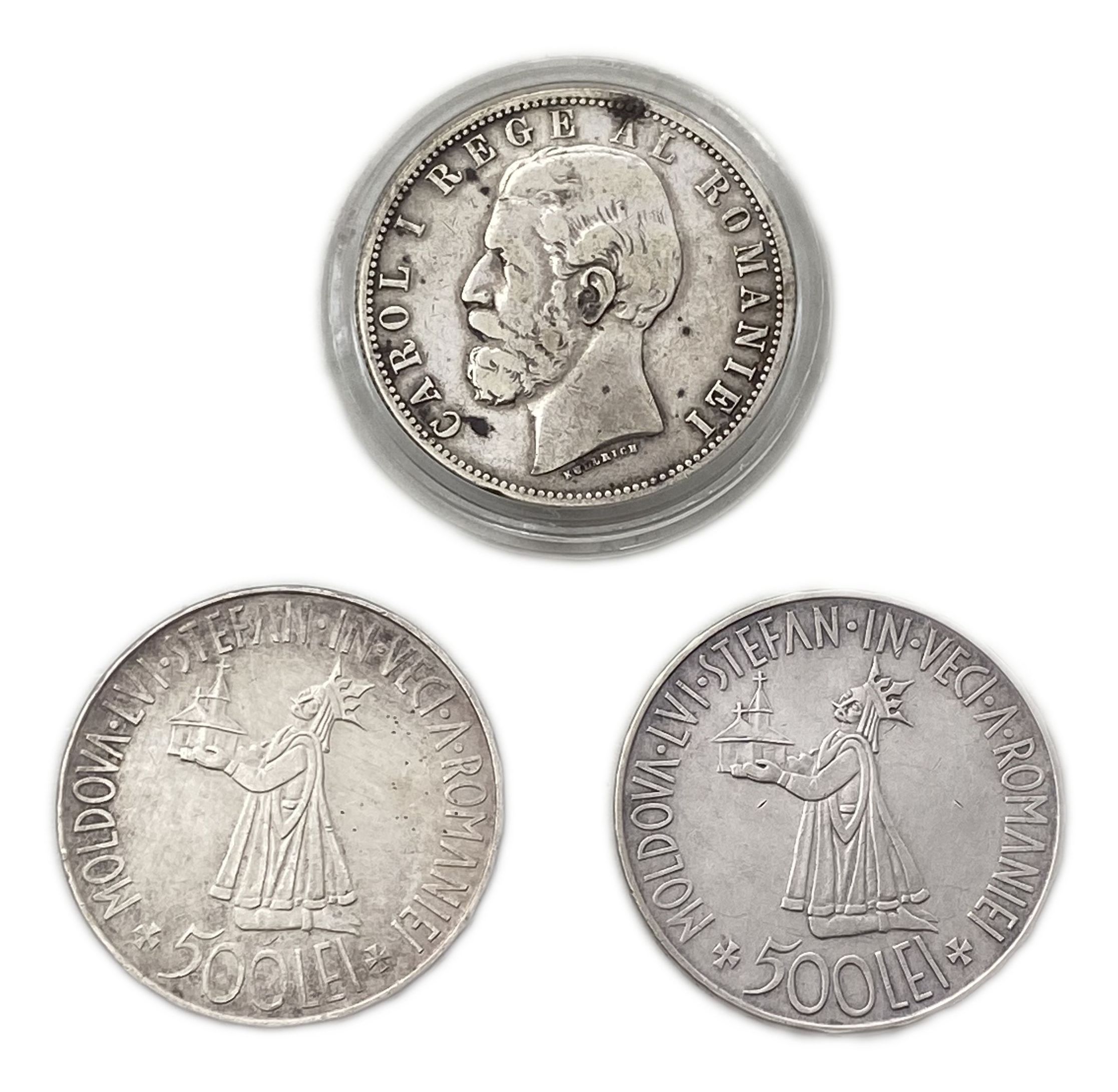 Romania - Lot of 3 coins made of silver - 1 1
