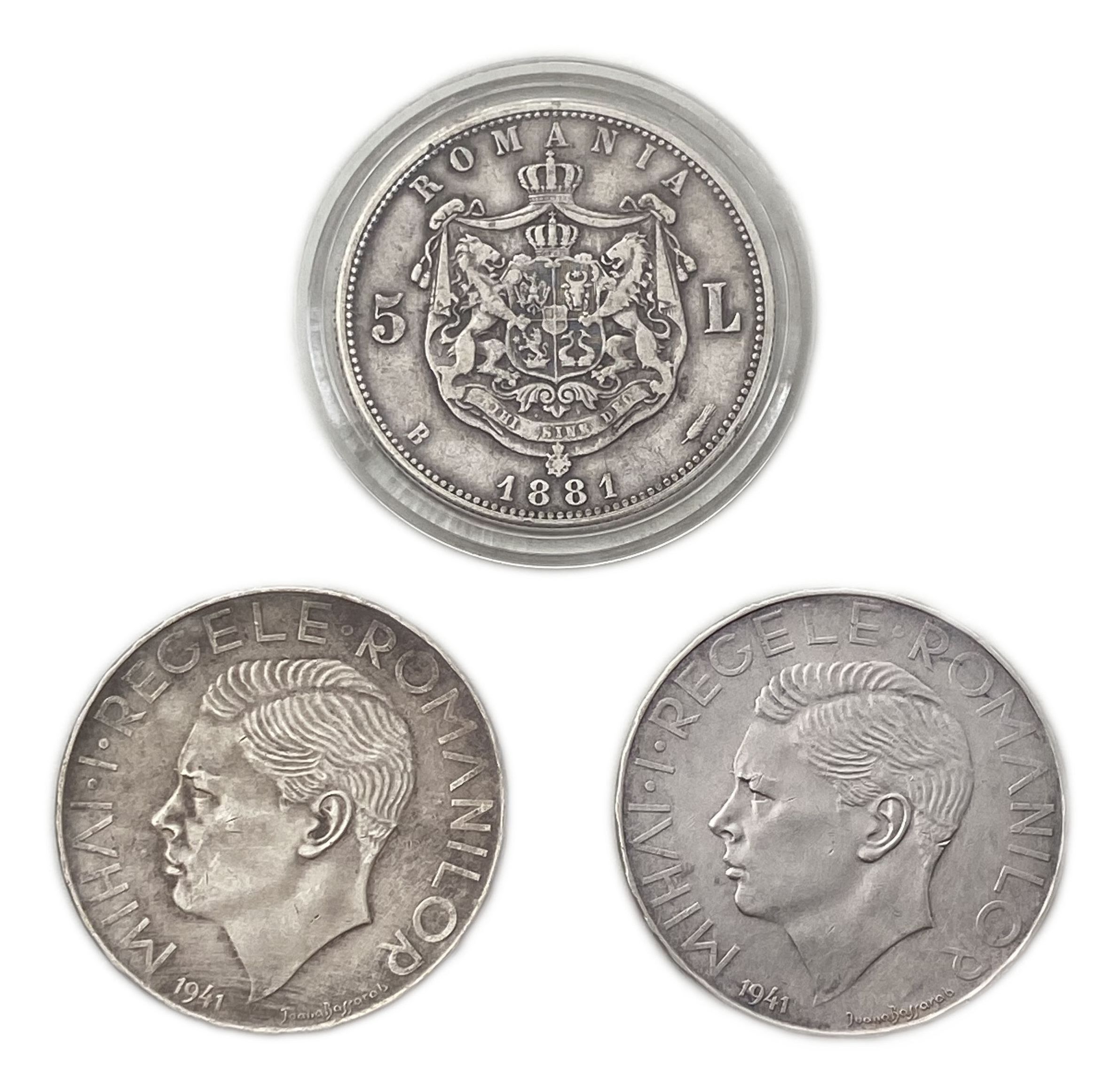 Romania - Lot of 3 coins made of silver - 1 0