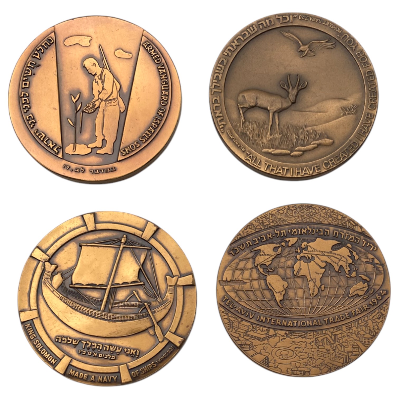 Israel - A very large collection of 25 bronze medals, most of 59 mm from the Government Coin and Medal Company - ... - 1 7