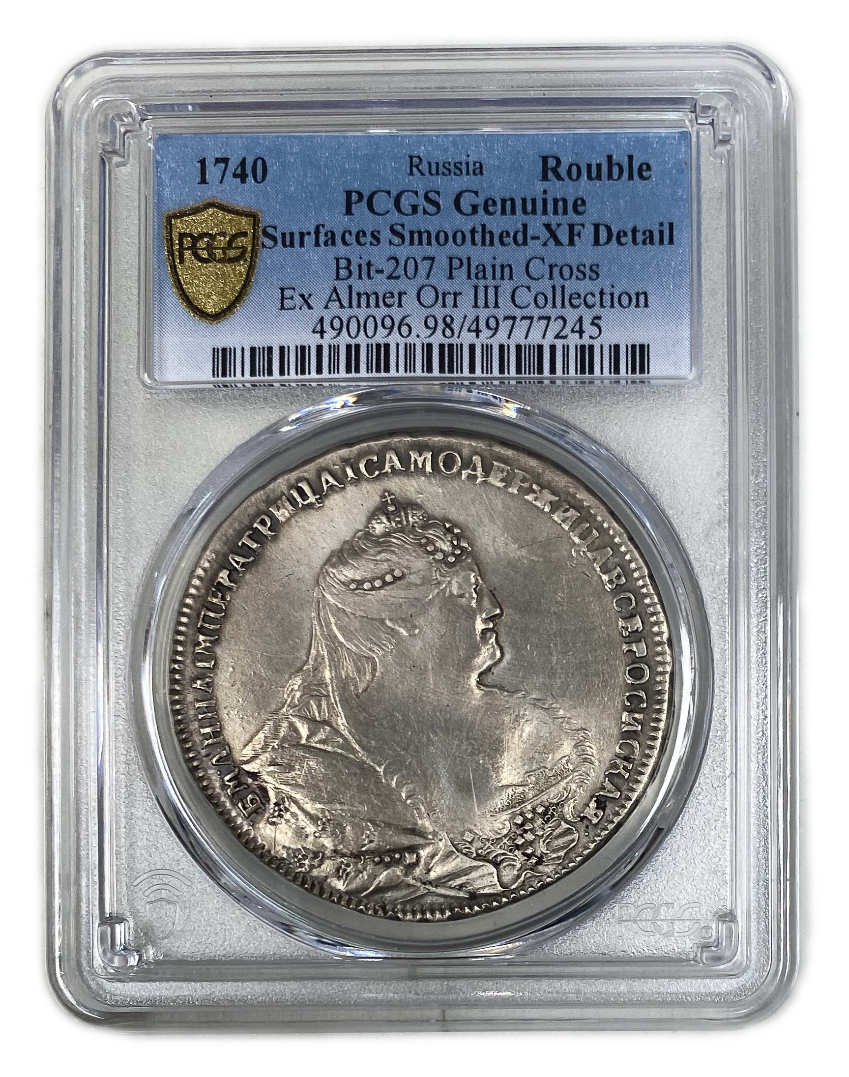 Russia - 1 Rouble 1740 - Anna - PCGS XF Details - 1 2