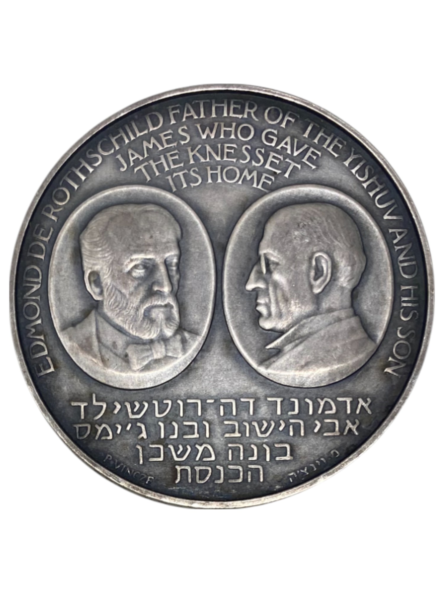 Israel – Lot of 39 medals, Rothschild Medal 1966 - Total net silver weight is 1,528.7g – Silver 986, 40g, 45mm - 1 19