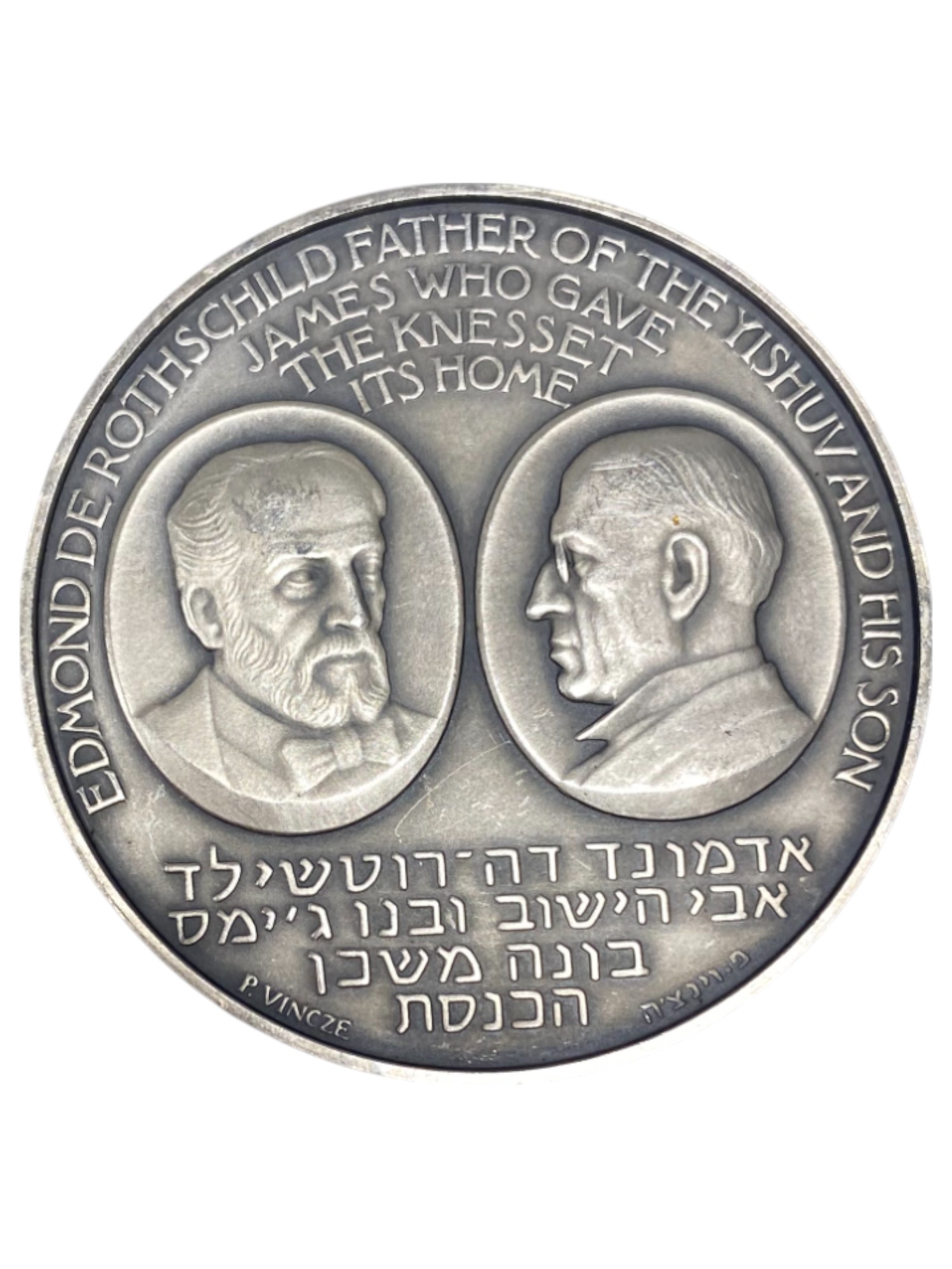 Israel – Lot of 39 medals, Rothschild Medal 1966 - Total net silver weight is 1,528.7g – Silver 986, 40g, 45mm - 1 54