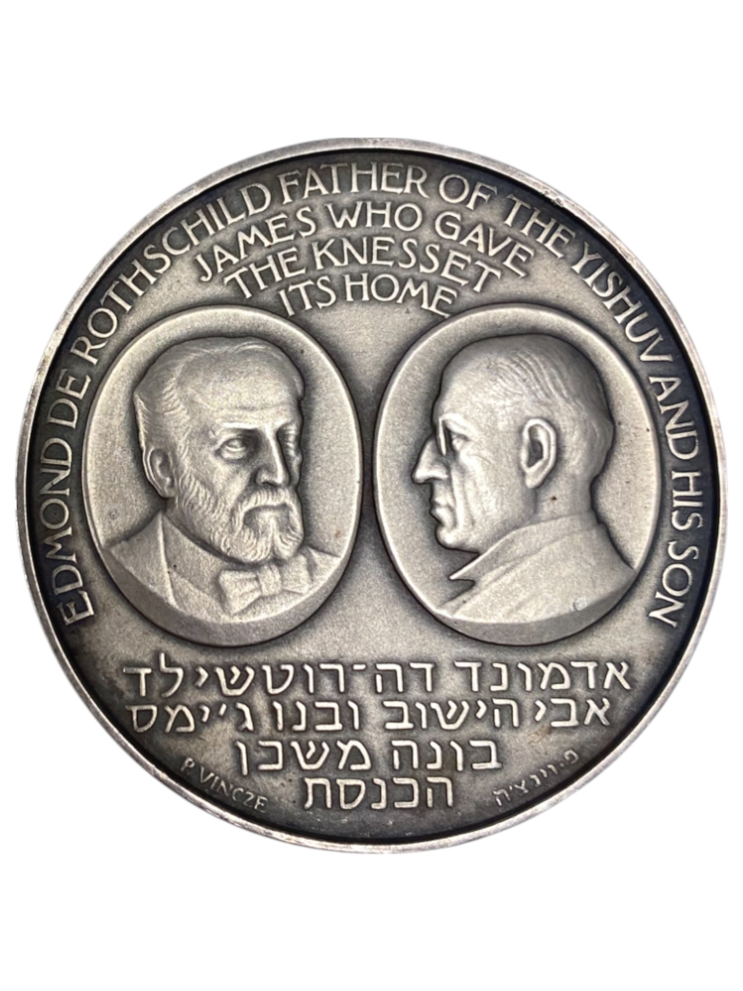 Israel – Lot of 39 medals, Rothschild Medal 1966 - Total net silver weight is 1,528.7g – Silver 986, 40g, 45mm - 1 70