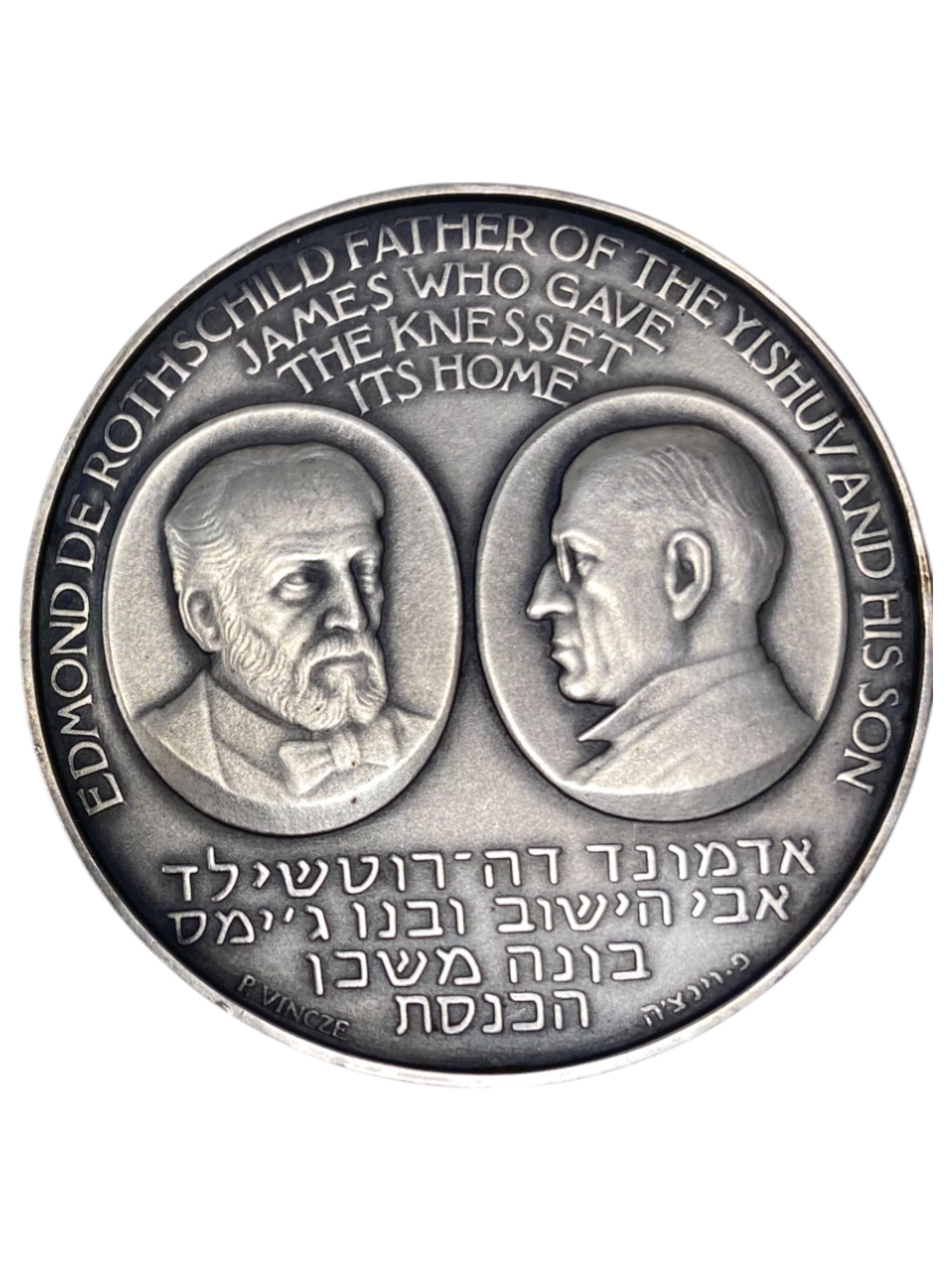 Israel – Lot of 39 medals, Rothschild Medal 1966 - Total net silver weight is 1,528.7g – Silver 986, 40g, 45mm - 1 76