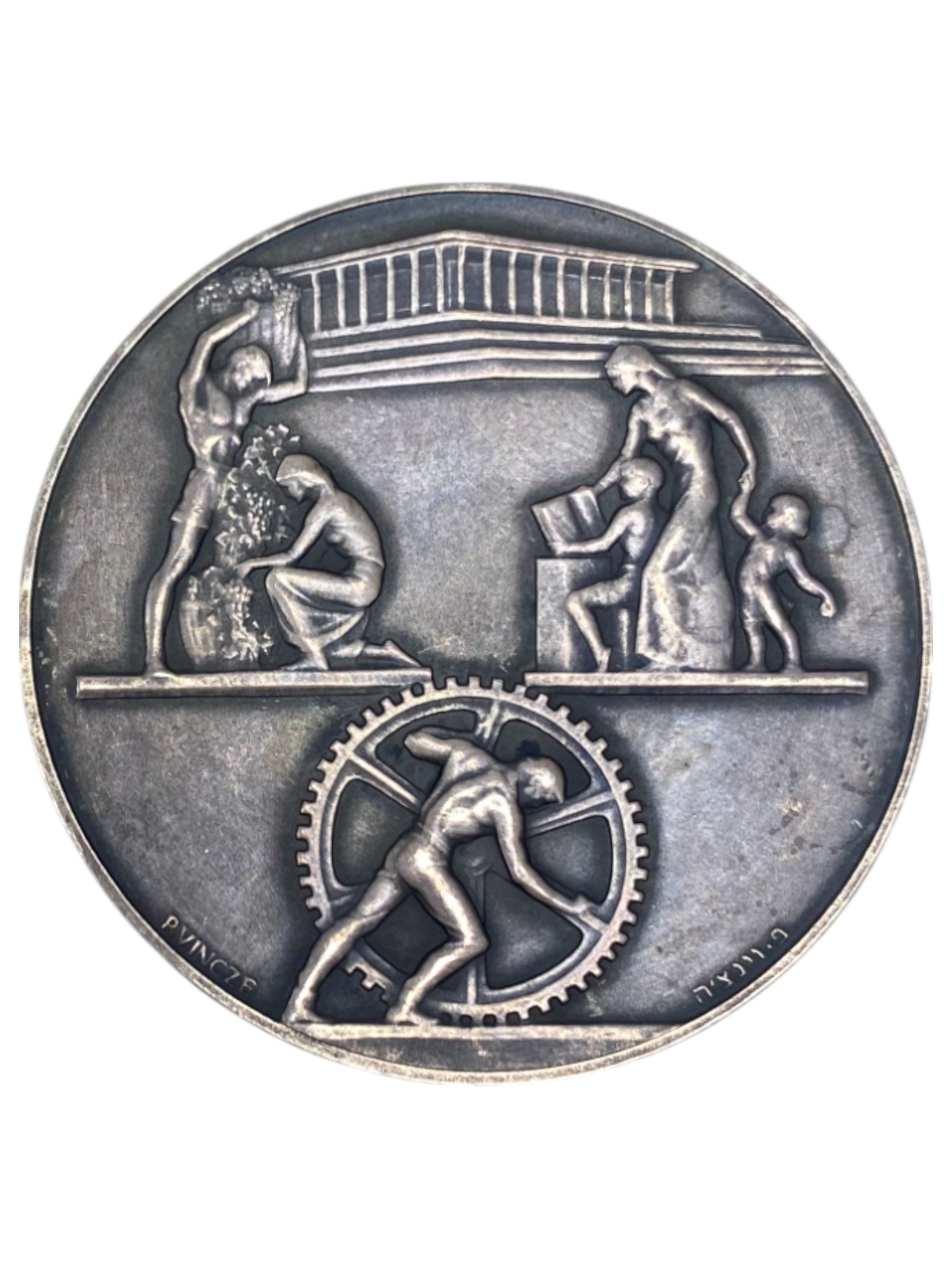 Israel – Lot of 39 medals, Rothschild Medal 1966 - Total net silver weight is 1,528.7g – Silver 986, 40g, 45mm - 1 53