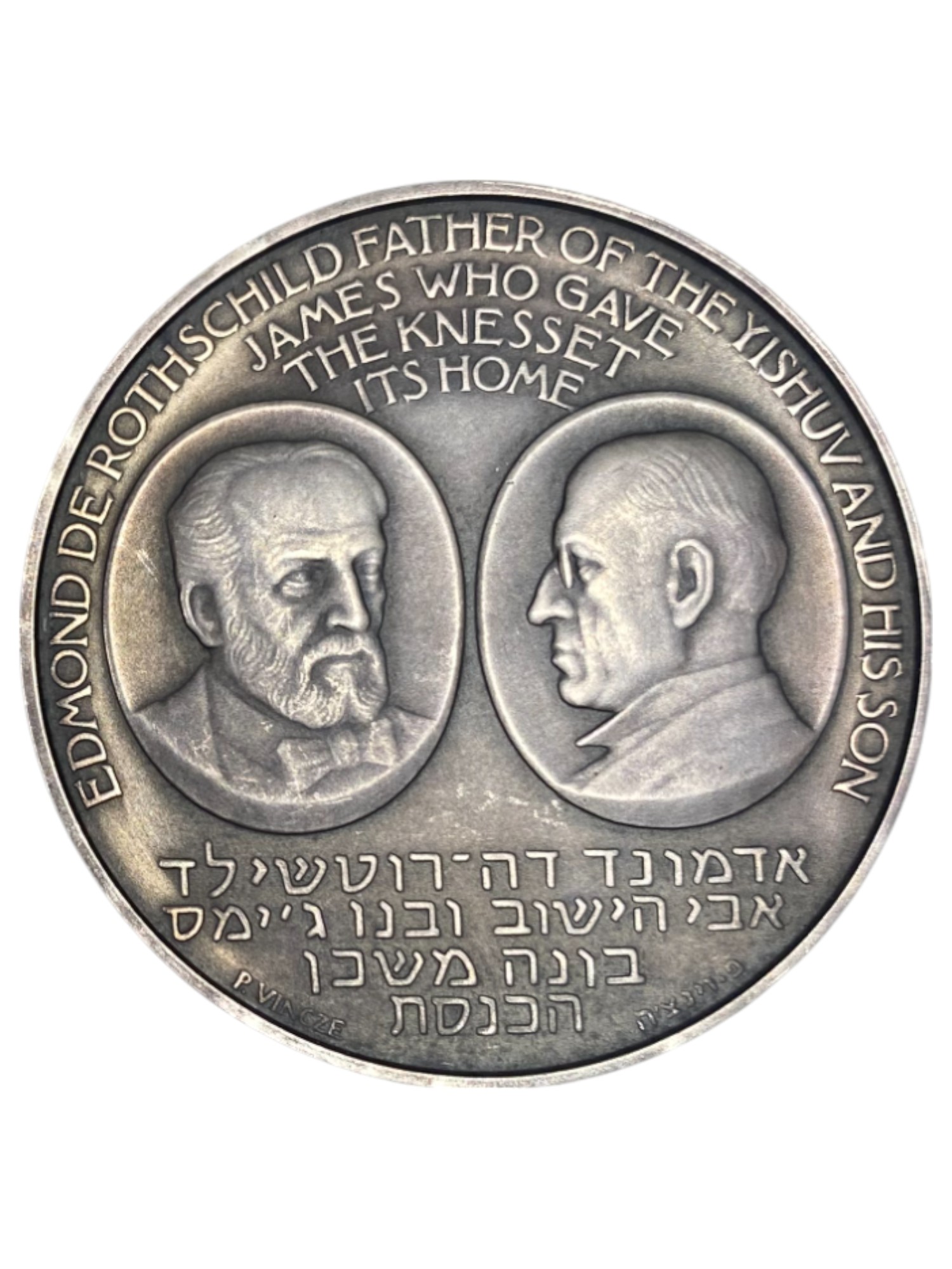 Israel – Lot of 39 medals, Rothschild Medal 1966 - Total net silver weight is 1,528.7g – Silver 986, 40g, 45mm - 1 46