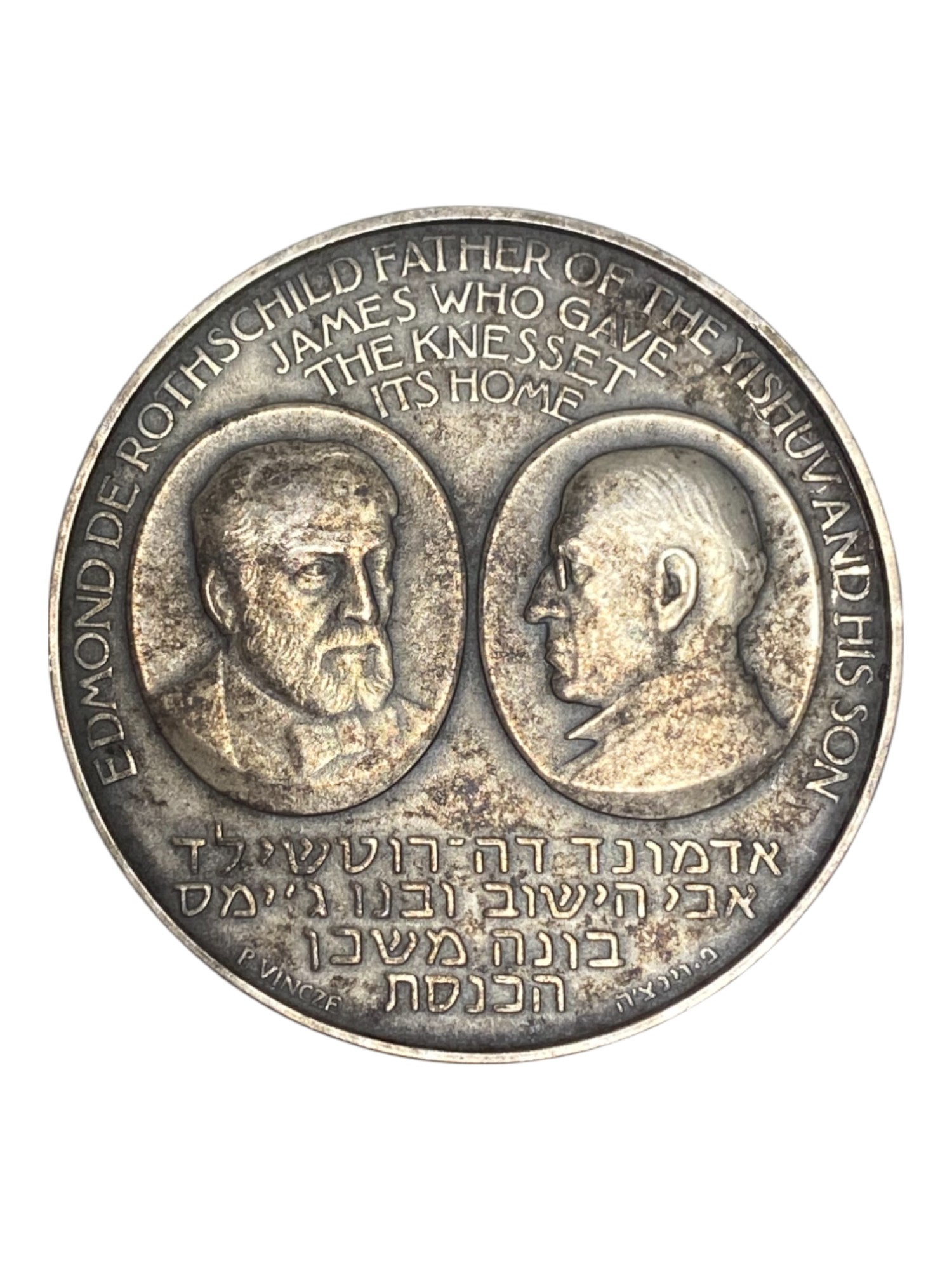 Israel – Lot of 39 medals, Rothschild Medal 1966 - Total net silver weight is 1,528.7g – Silver 986, 40g, 45mm - 1 10
