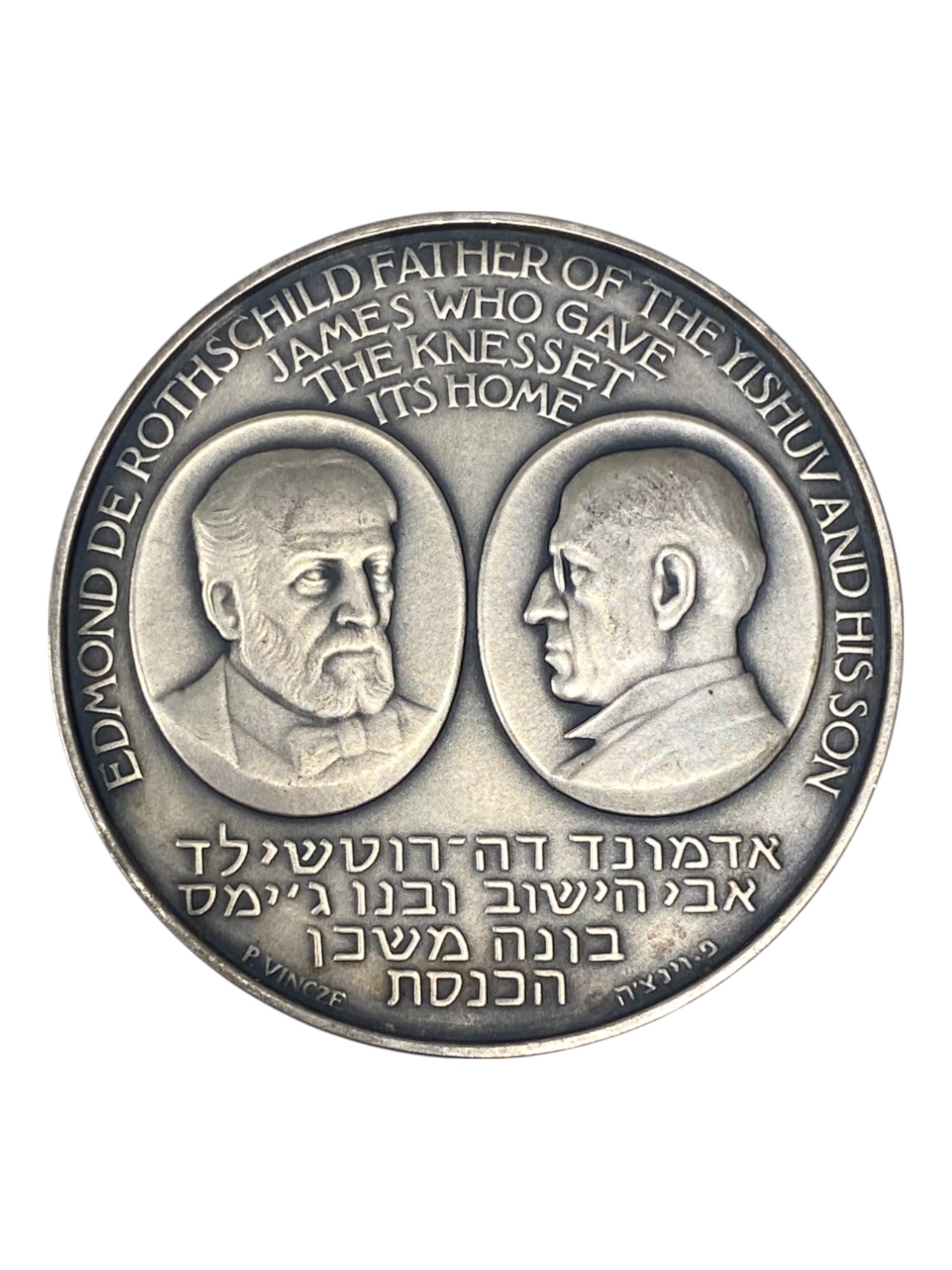 Israel – Lot of 39 medals, Rothschild Medal 1966 - Total net silver weight is 1,528.7g – Silver 986, 40g, 45mm - 1 2