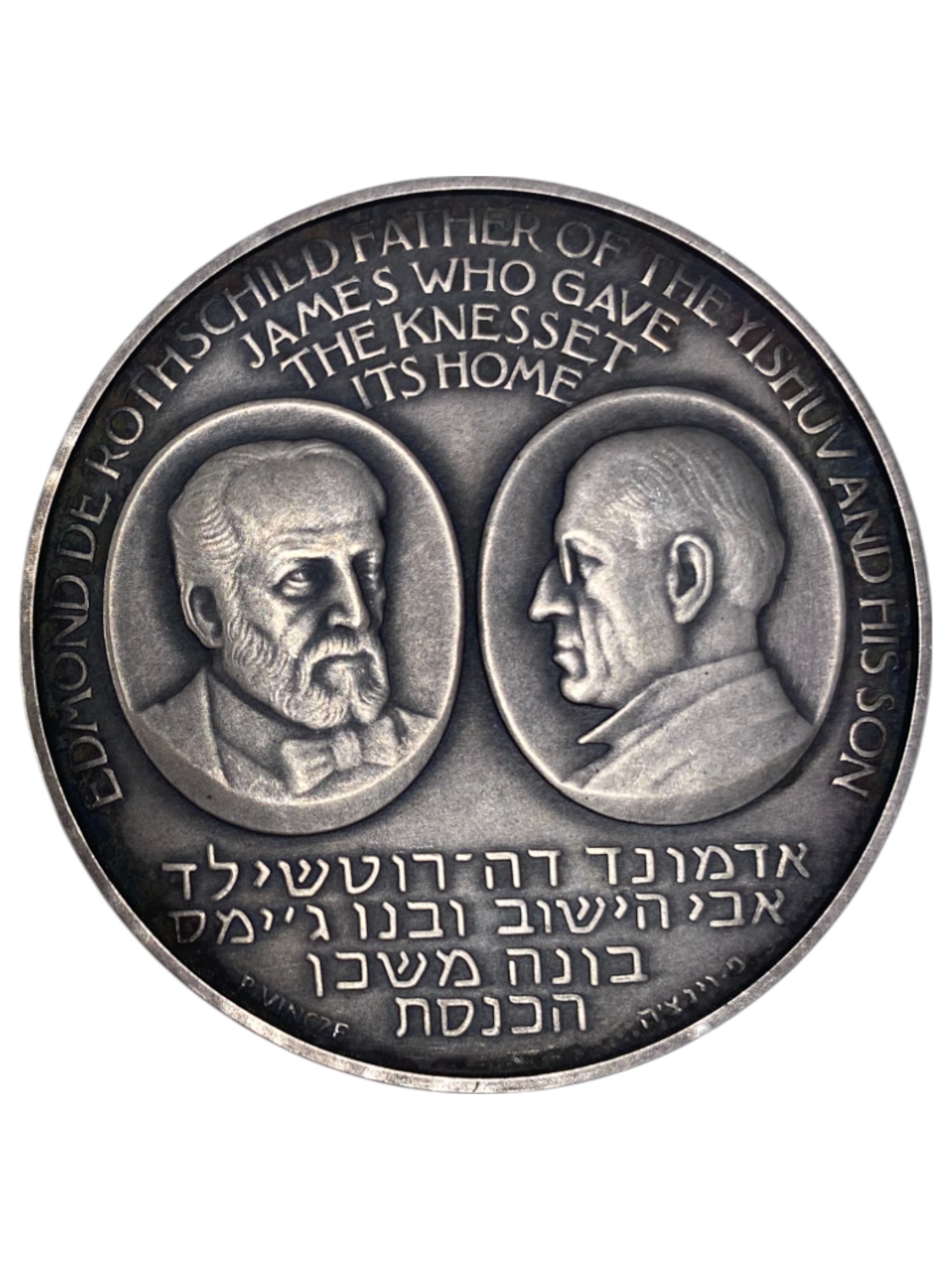 Israel – Lot of 39 medals, Rothschild Medal 1966 - Total net silver weight is 1,528.7g – Silver 986, 40g, 45mm - 1 48