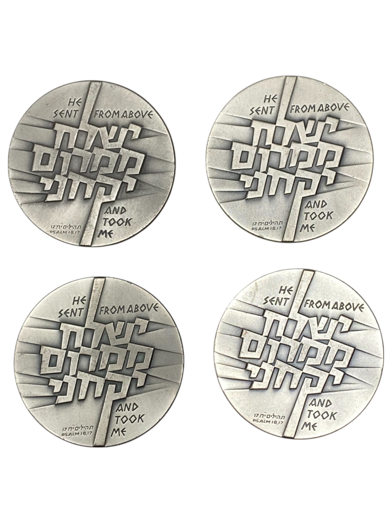 Israel – Lot of 13 Operation Jonathan, State Medal, 1976 – Silver 935, 115g (Total NET silver 1,406.5g), 59 mm - 1 3