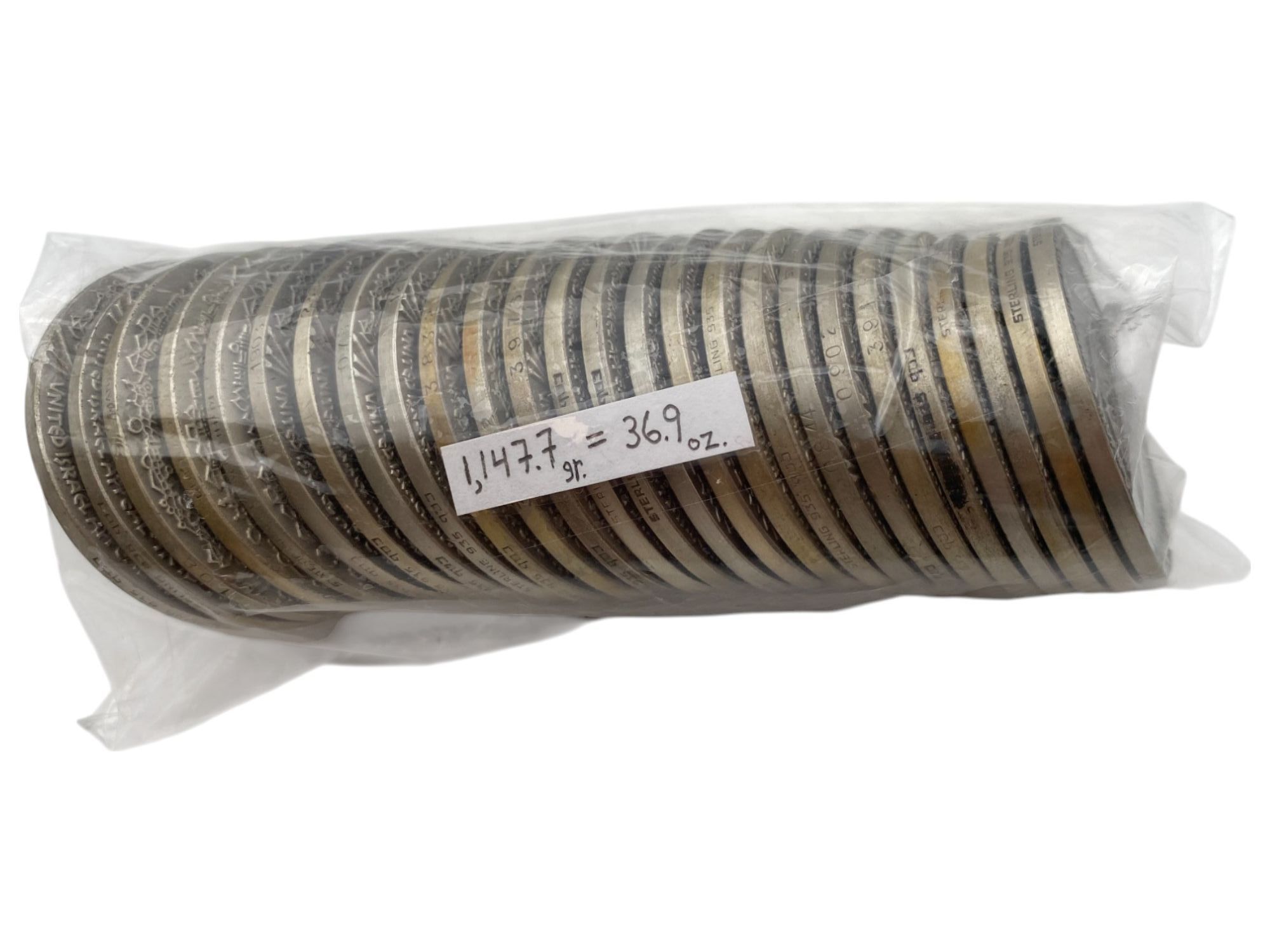 Israel – Lot of 26 Keren Hayesod medals – 1970 – Silver 925, 47g (Total NET silver 1,147.7g), 45mm - 1 1