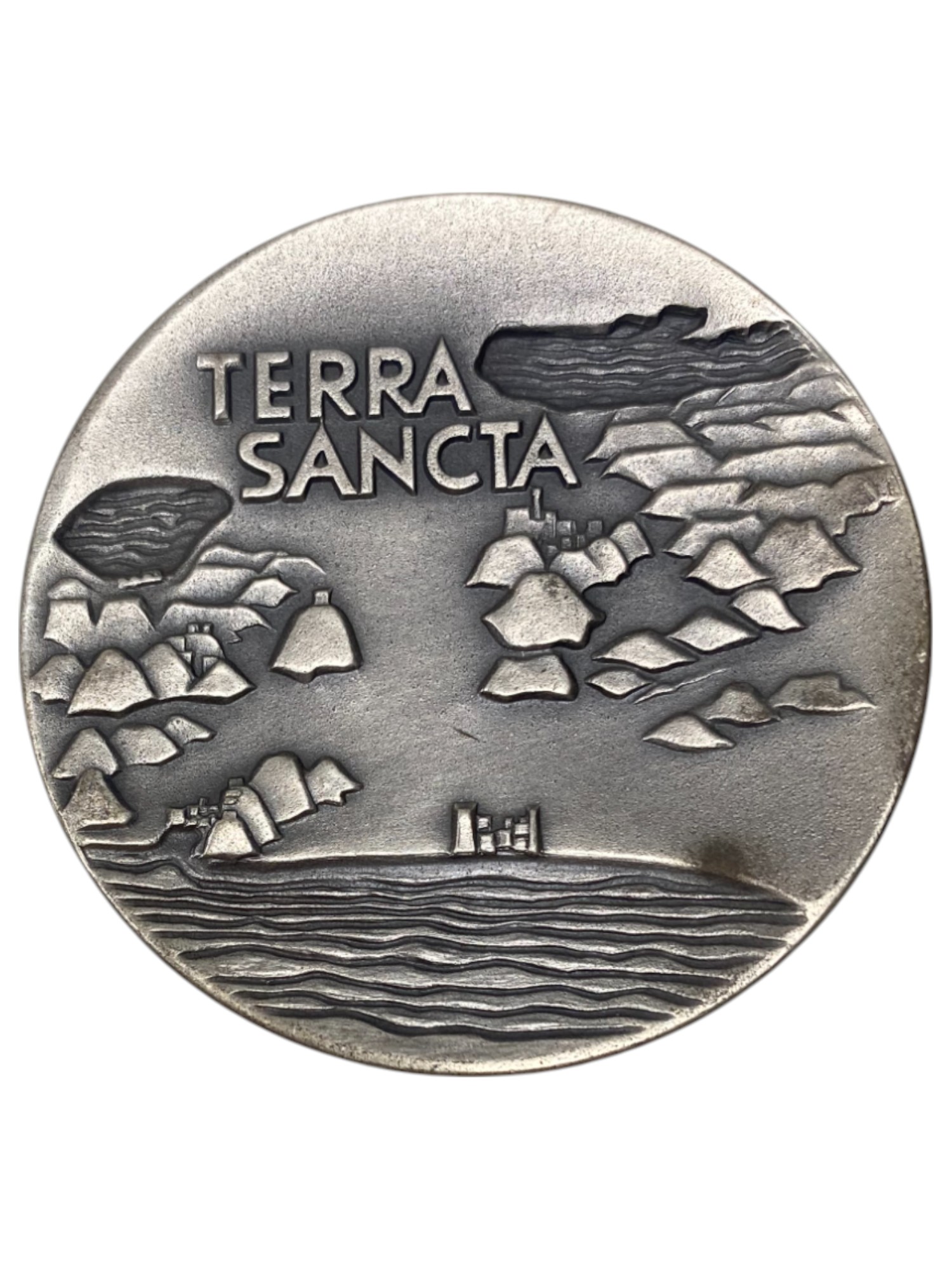 Israel – Pilgrims, Lot of 12 Terra Sancta State Medals, 1963 – Silver 935, 115g (Total NET silver 1,290.3g), 59mm - 1 14