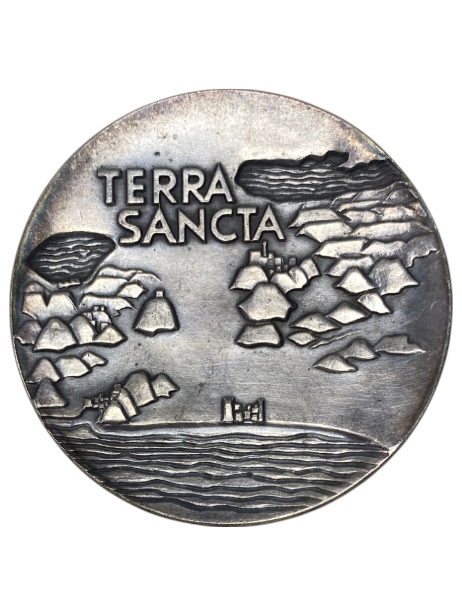 Israel – Pilgrims, Lot of 12 Terra Sancta State Medals, 1963 – Silver 935, 115g (Total NET silver 1,290.3g), 59mm - 1 17