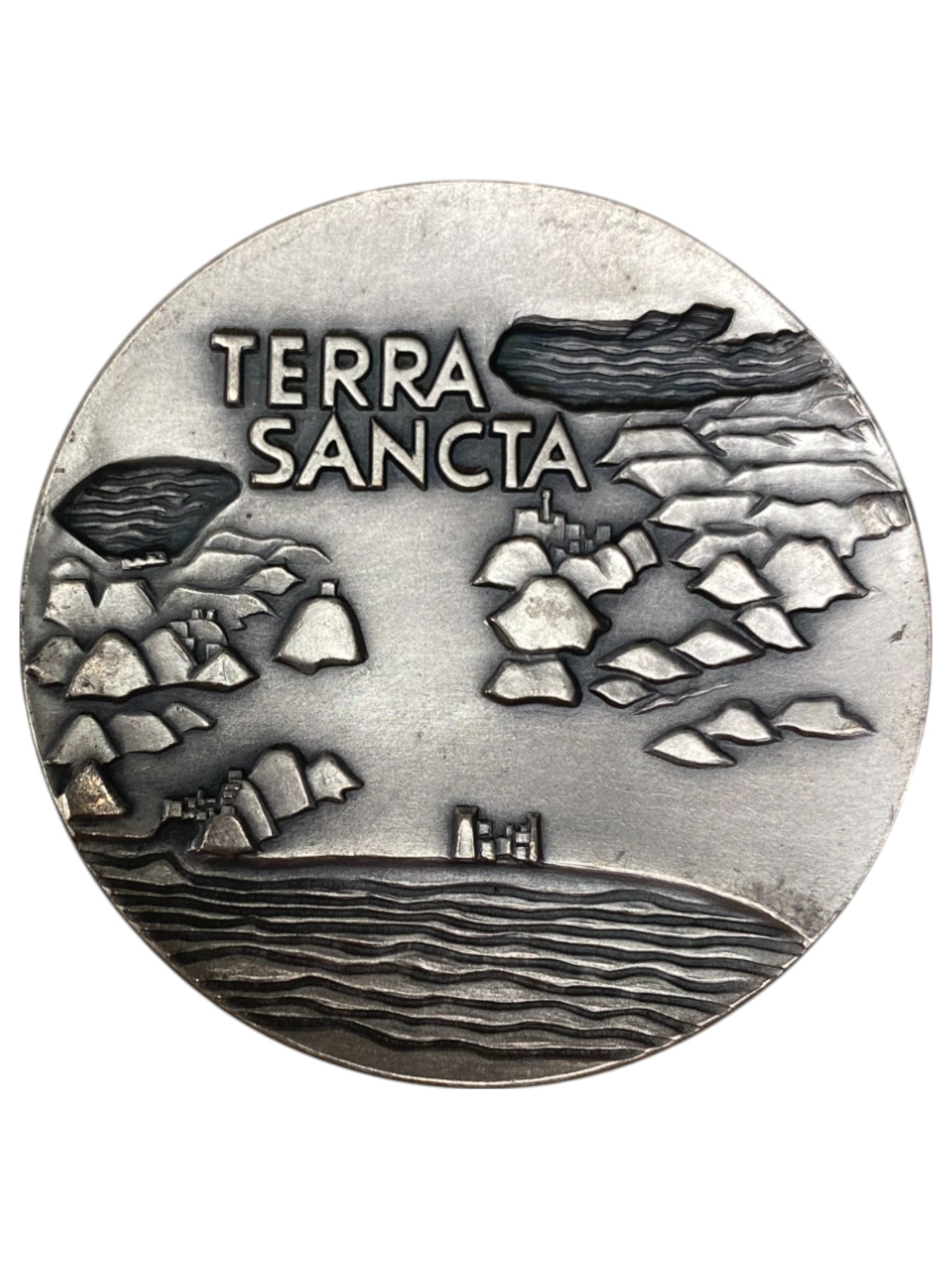 Israel – Pilgrims, Lot of 12 Terra Sancta State Medals, 1963 – Silver 935, 115g (Total NET silver 1,290.3g), 59mm - 1 9