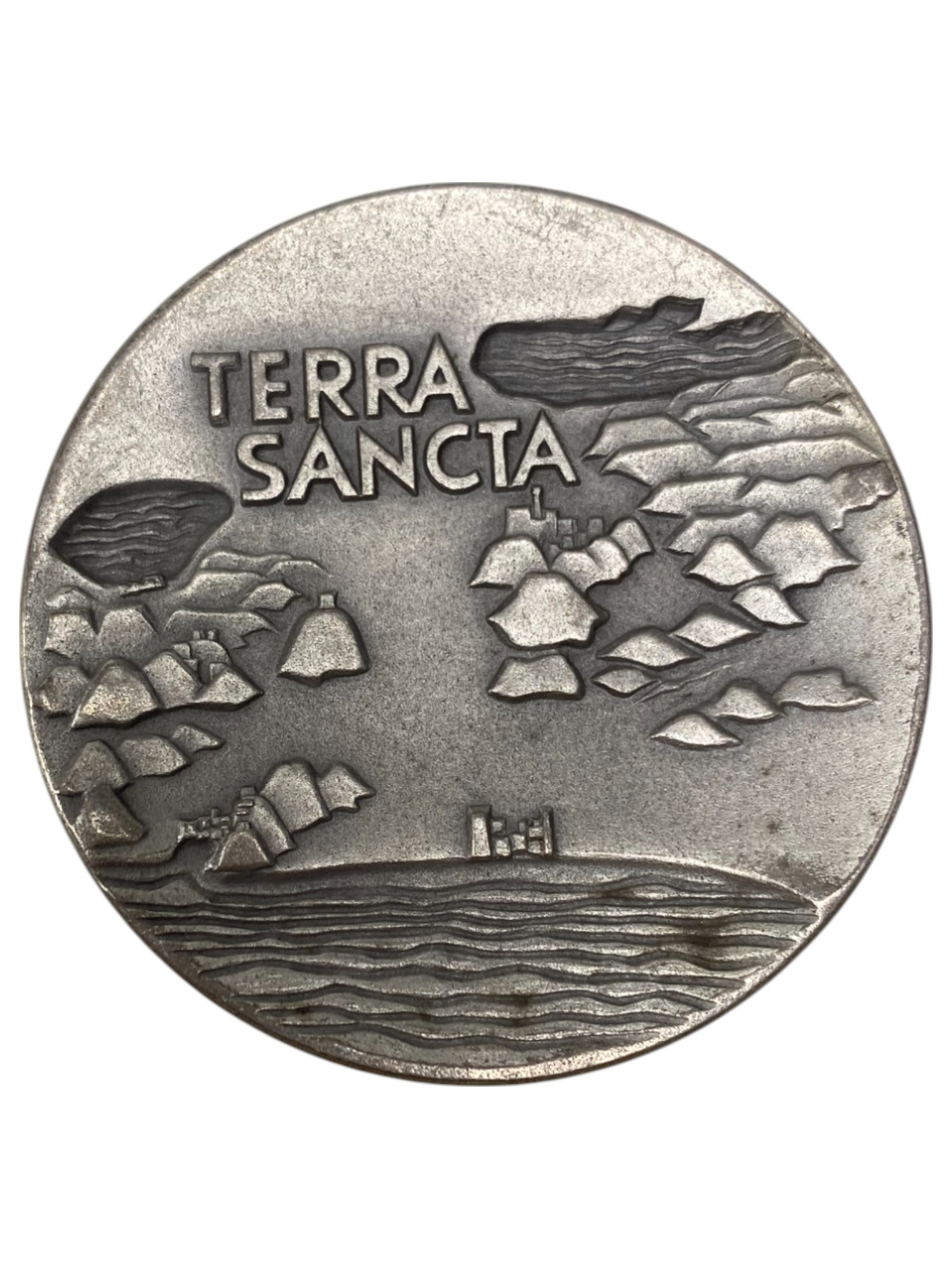 Israel – Pilgrims, Lot of 12 Terra Sancta State Medals, 1963 – Silver 935, 115g (Total NET silver 1,290.3g), 59mm - 1 12