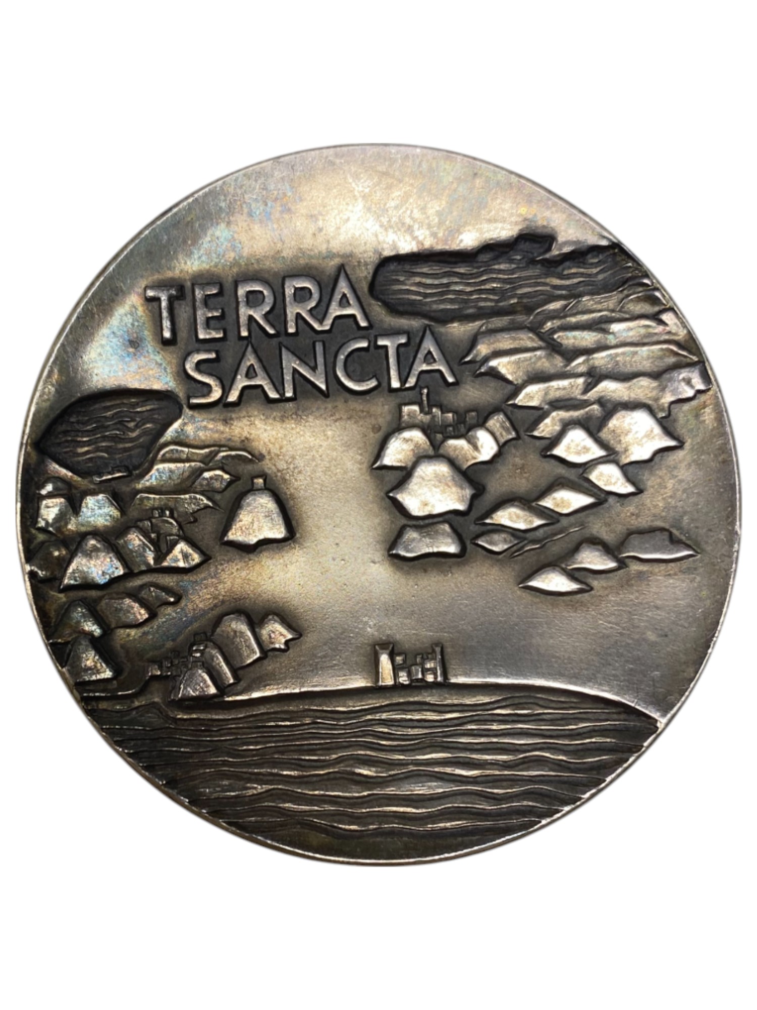 Israel – Pilgrims, Lot of 12 Terra Sancta State Medals, 1963 – Silver 935, 115g (Total NET silver 1,290.3g), 59mm - 1 19