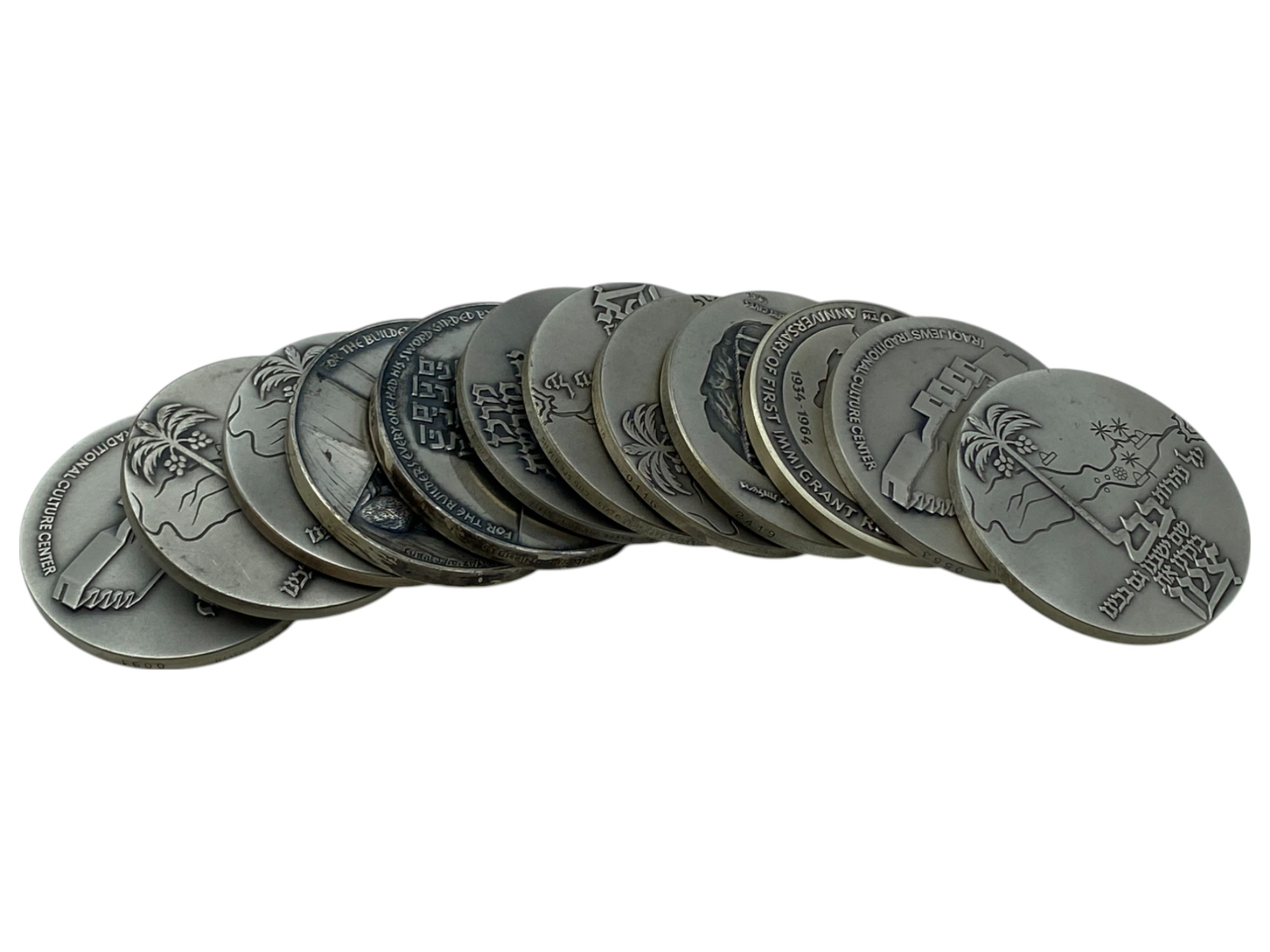 Israel - Set of 12 medals from the Government Coin and Medal Company - Silvre 935, 115g (net silver total weight 1 ... - 1 0