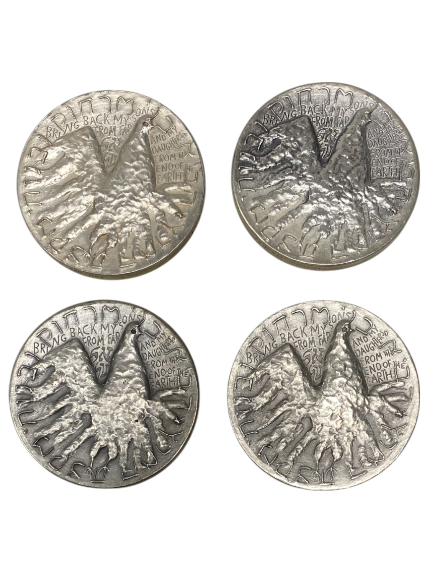 Israel - Lot of 25 El Al, State Medals 1969 - Silver 935, 47g (Total net silver 1,095.9g), 45mm - 1 2