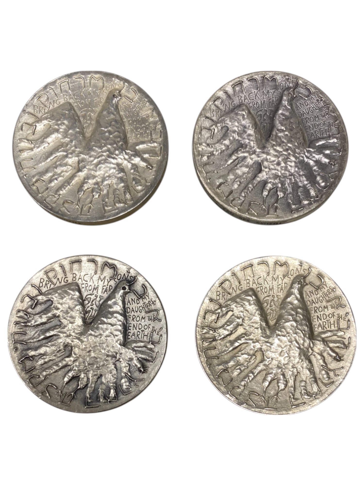 Israel - Lot of 25 El Al, State Medals 1969 - Silver 935, 47g (Total net silver 1,095.9g), 45mm - 1 10