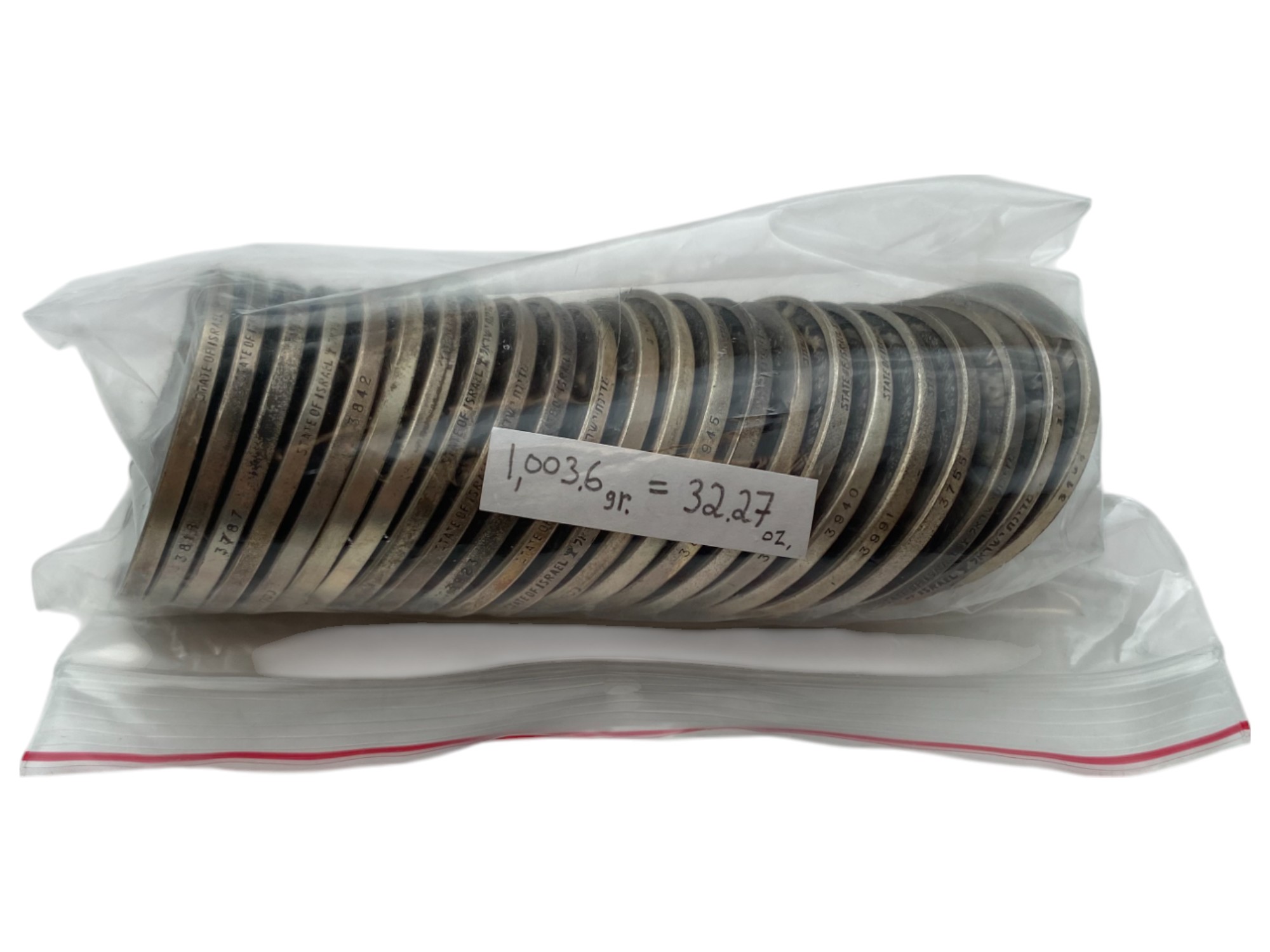 Israel – Balfour Declaration Jubilee , Lot of 23 State Medals, 1967 – SIlver 935, 48g (Total NET silver 1,003.6g) ... - 1 1