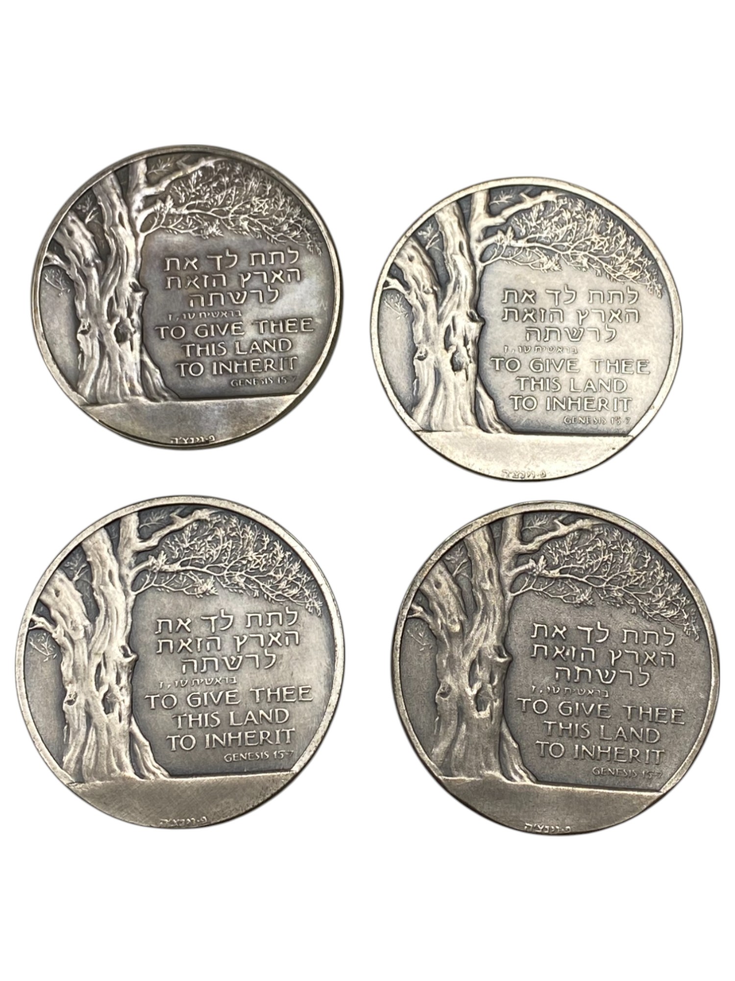 Israel – Balfour Declaration Jubilee , Lot of 23 State Medals, 1967 – SIlver 935, 48g (Total NET silver 1,003.6g) ... - 1 8