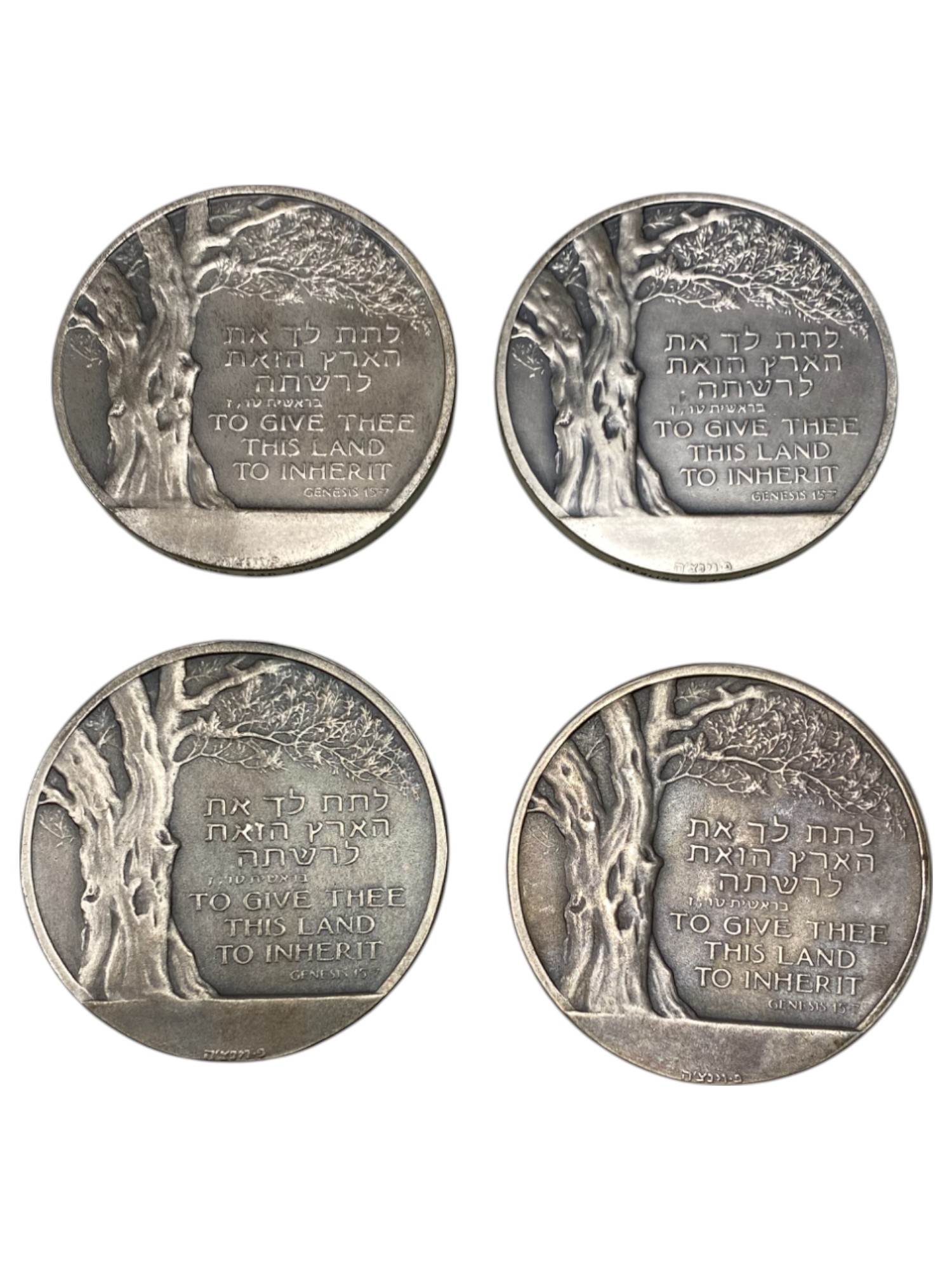 Israel – Balfour Declaration Jubilee , Lot of 23 State Medals, 1967 – SIlver 935, 48g (Total NET silver 1,003.6g) ... - 1 10