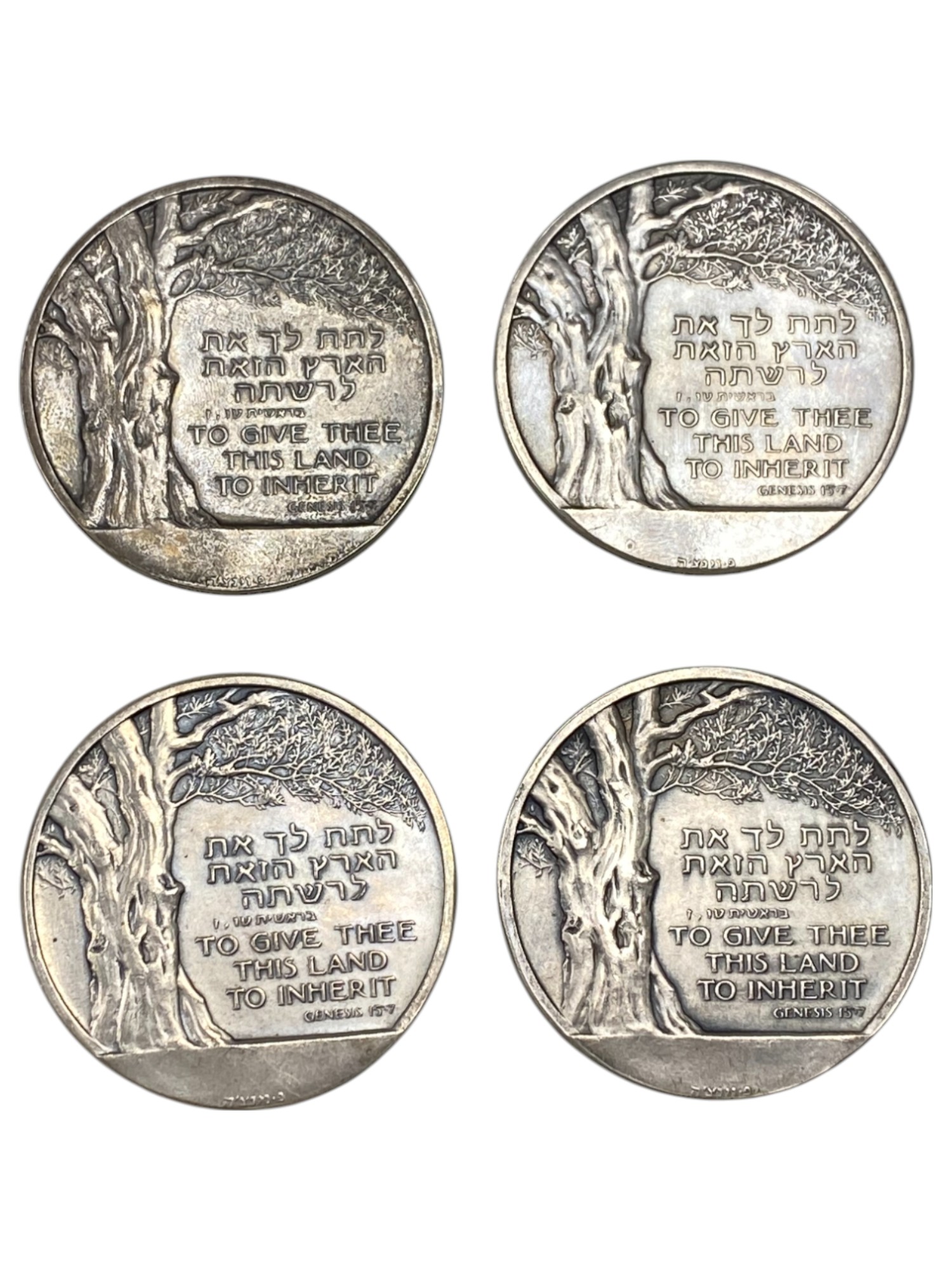 Israel – Balfour Declaration Jubilee , Lot of 28 State Medals, 1967 – SIlver 935, 48g (Total NET silver 1,281.4g) ... - 1 6