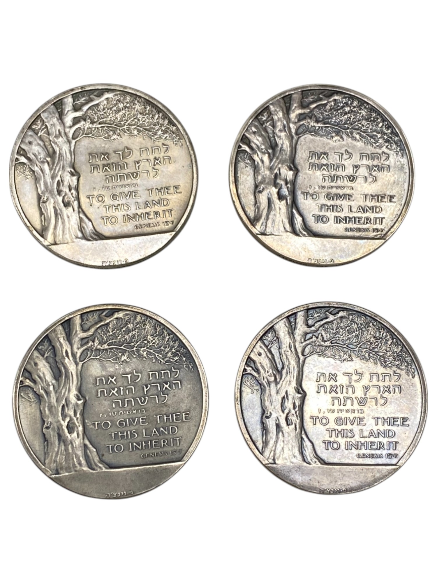 Israel – Balfour Declaration Jubilee , Lot of 28 State Medals, 1967 – SIlver 935, 48g (Total NET silver 1,281.4g) ... - 1 10