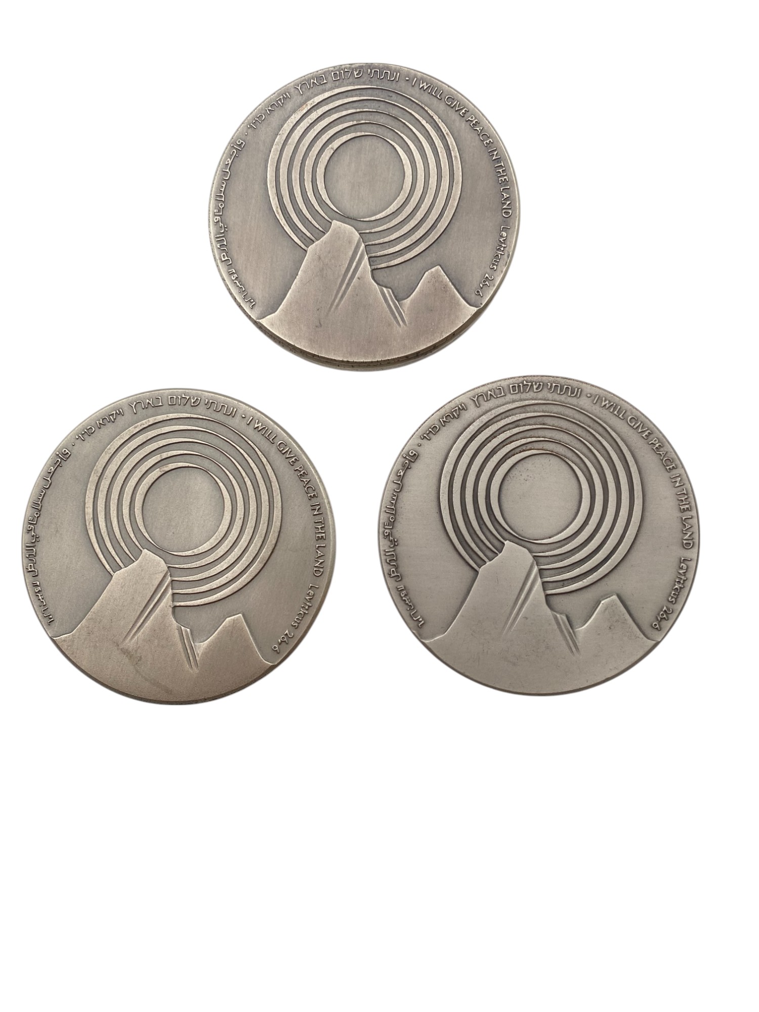 Israel - Lot of 11 Egypt Peace Treaty medals - Silver 935, 115g (Total NET weight 1,192.7g), 59mm - 1 6