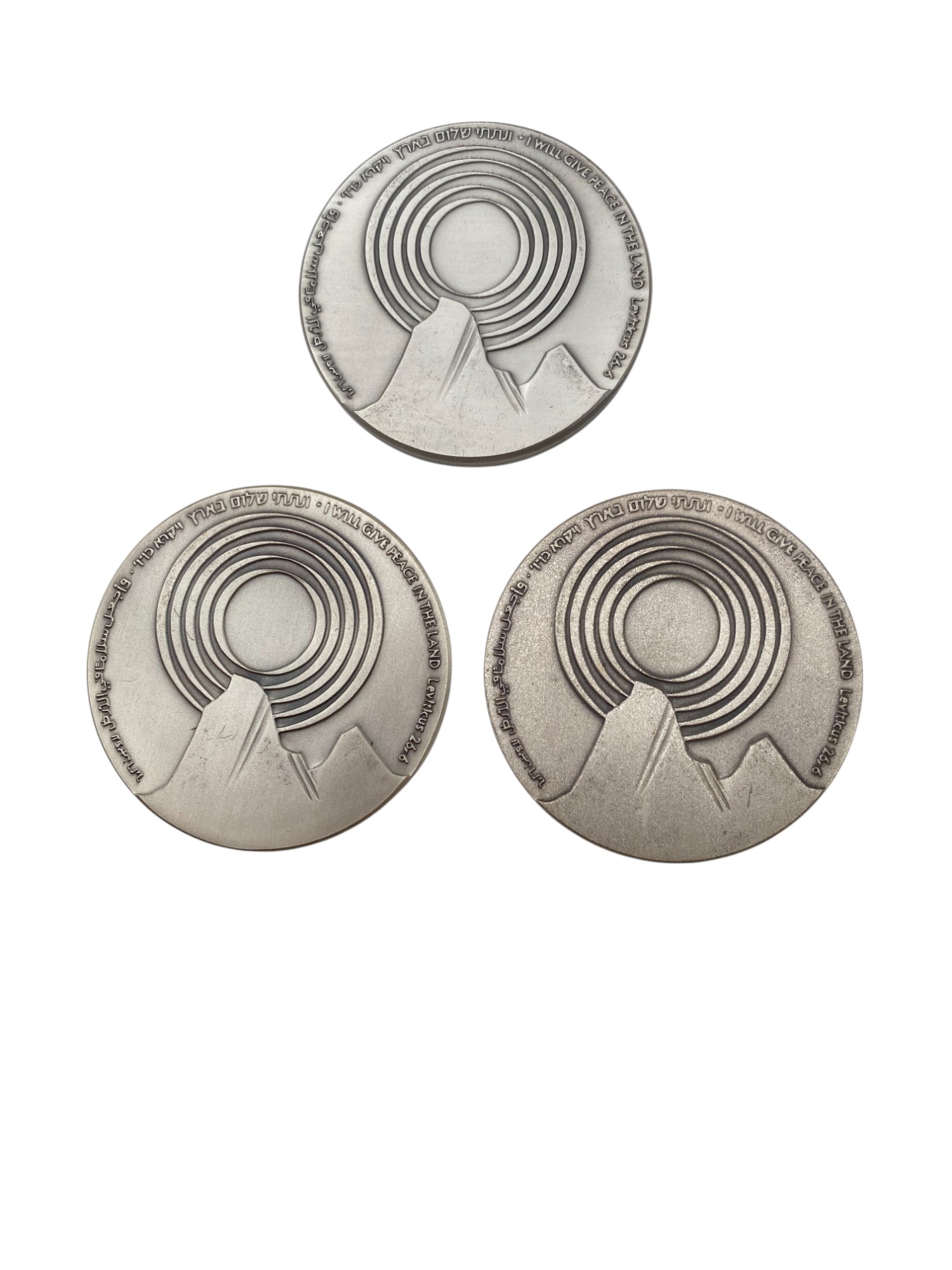 Israel - Lot of 11 Egypt Peace Treaty medals - Silver 935, 115g (Total NET weight 1,192.7g), 59mm - 1 4