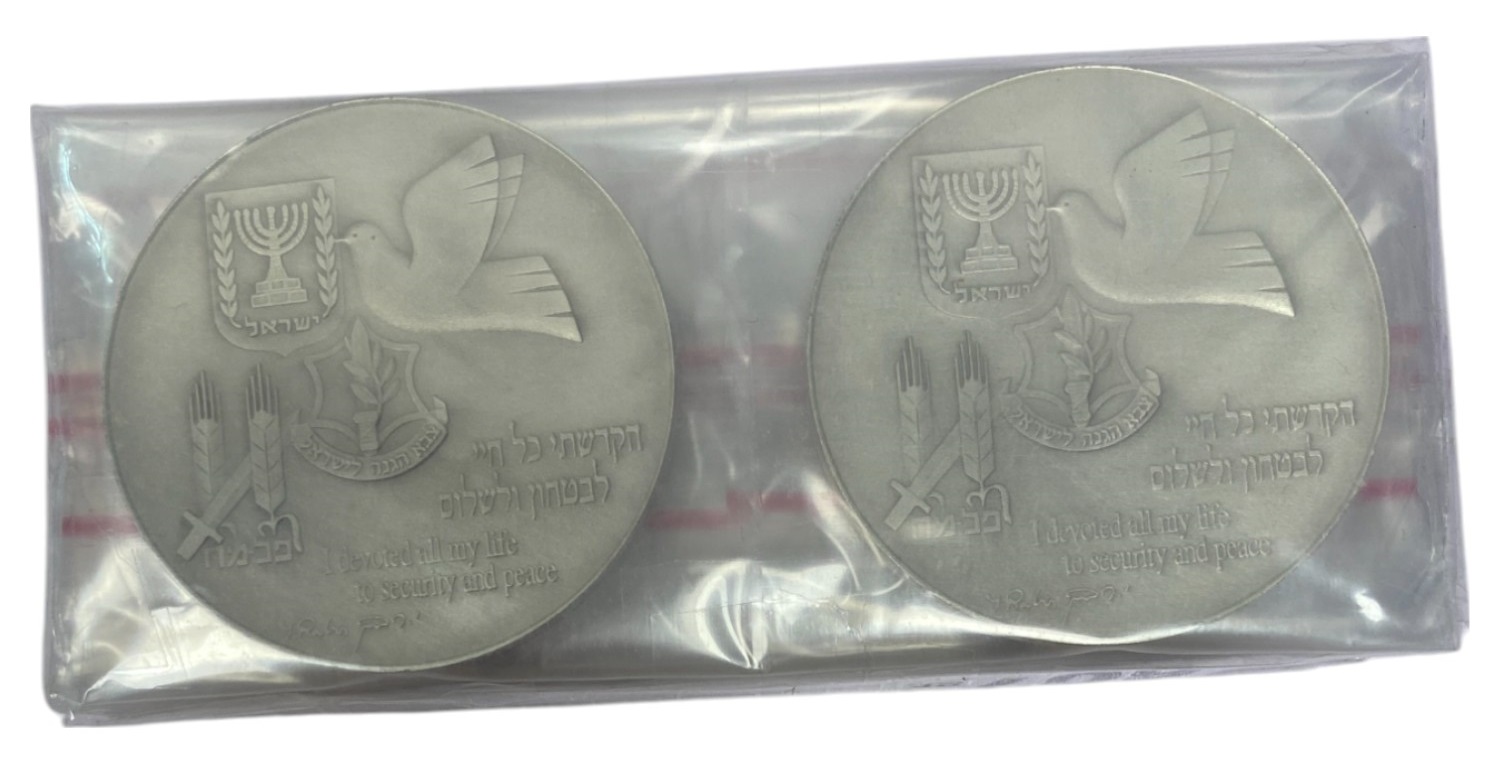 Israel – Yitzhak Rabin , Lot of 10 medals, 1995 – Silver 999, 60g (Total NET weight 607g), 50mm – Mintage 5,348 - 1 2