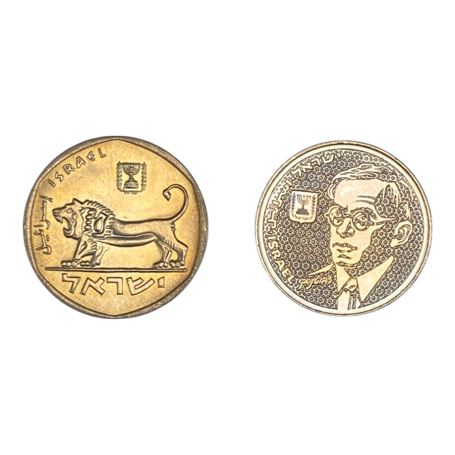 Israel - Lot of 24 coins, (14X) 5 Lira 1979, (10X) 100 Shekels 1985 with portrait of Ze'ev Jabotinsky - all in UNC ... - 1 2
