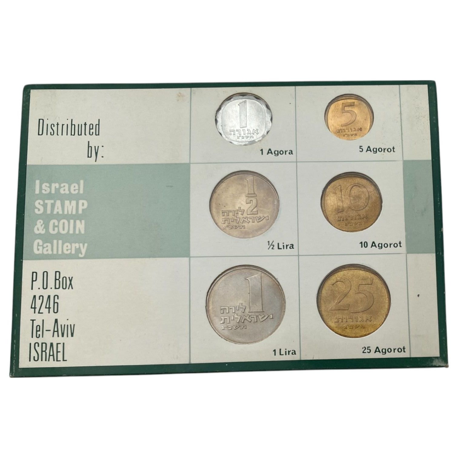 Israel - Collection of 7 Coin Sets from the Years 1960, 1963 - New Condition (UNC) Coins 1, 5, 10, 25 Agorat and ... - 1 5