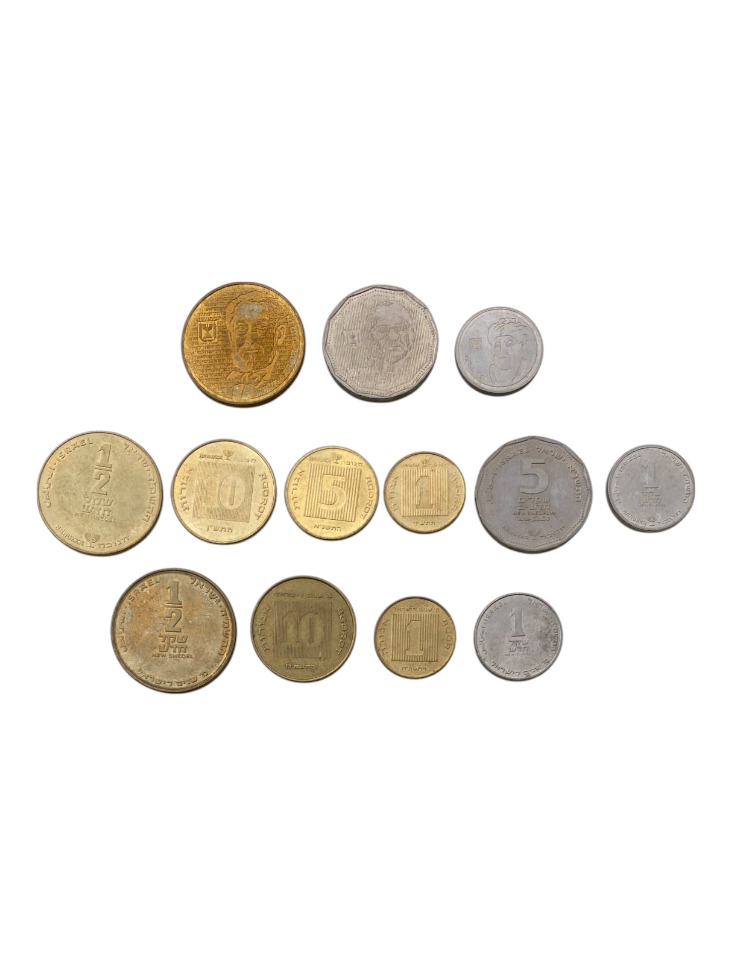 Israel - A very large collection of Israeli coins, the new shekel, denominations of 1, 5, 10 agorot and 1/2, 1 and ... - 1 3