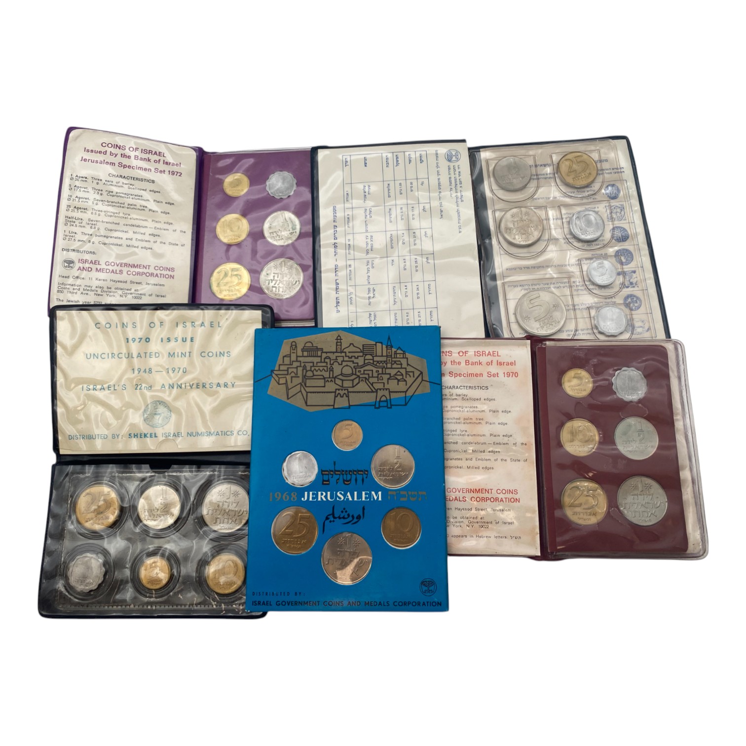 Israel - A very large collection of 16 coin sets from the period of the new pound and shekel, there are several ... - 1 3