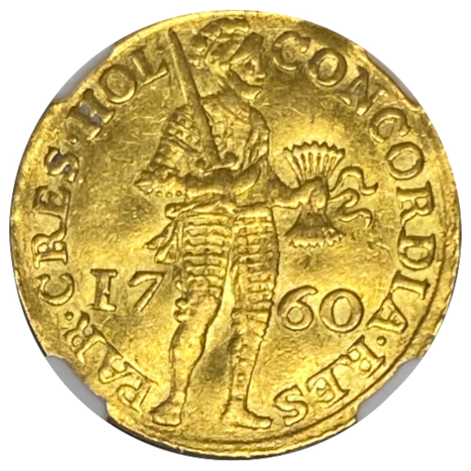 Netherland - Province of Holland - 1 Ducat 1760 - NGC AU 53 - 986 gold, 3.49g, 21.8mm - 1 0
